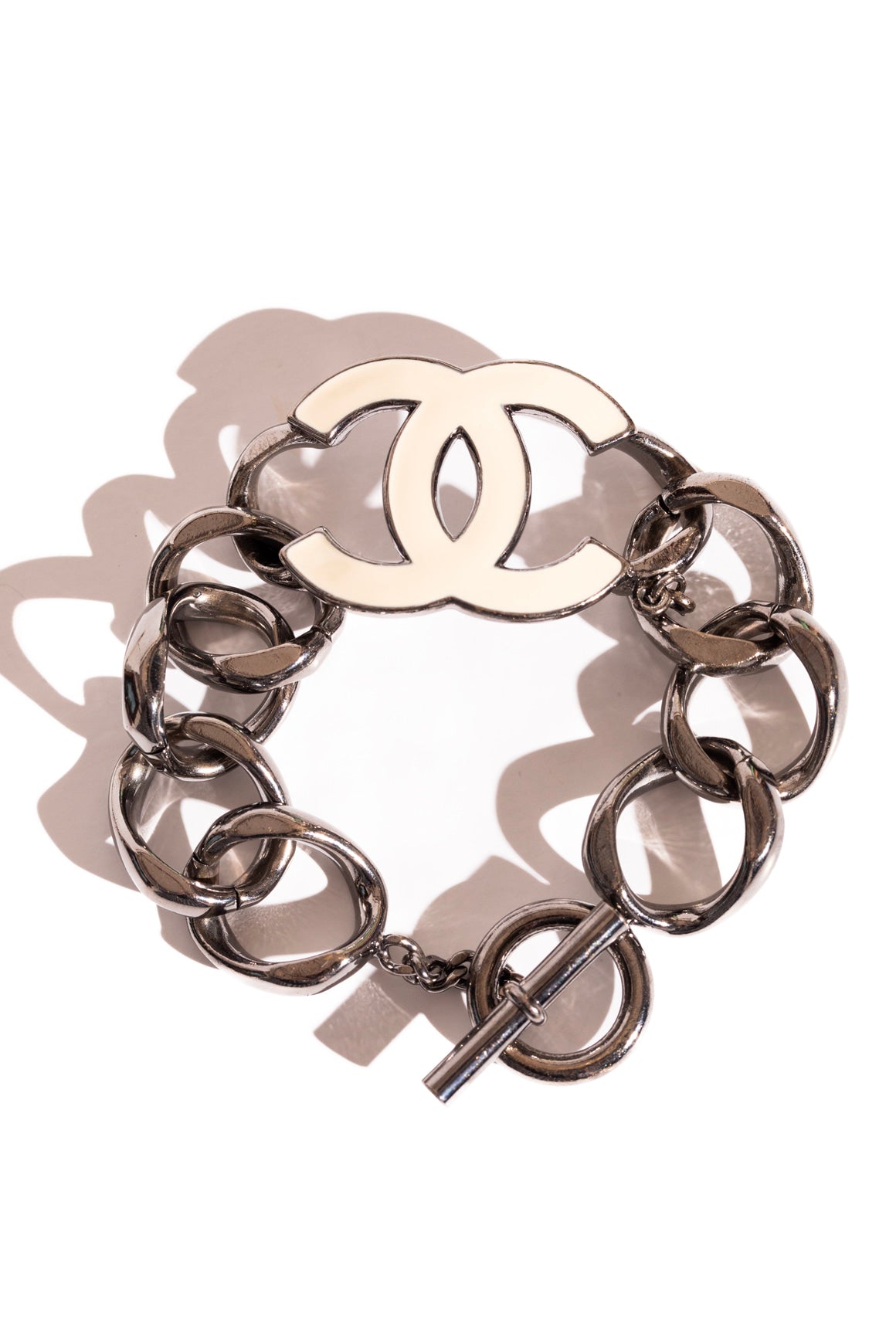 CHANEL 2006 Silver Chain Bracelet