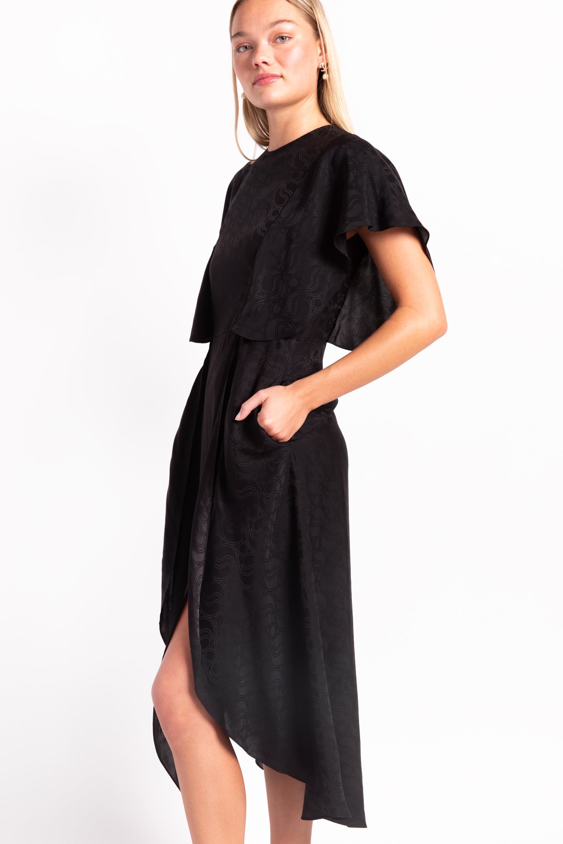 STELLA MCCARTNEY Black Satin Dress