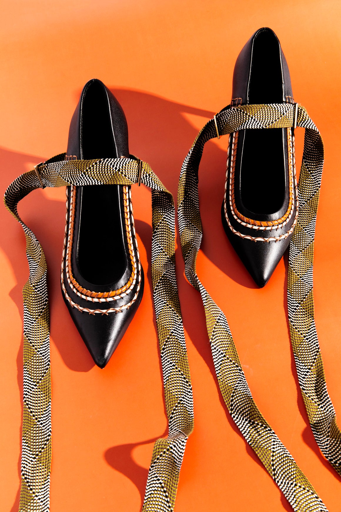 ULLA JOHNSON Black Rope Tie Pumps (Sz. 37)