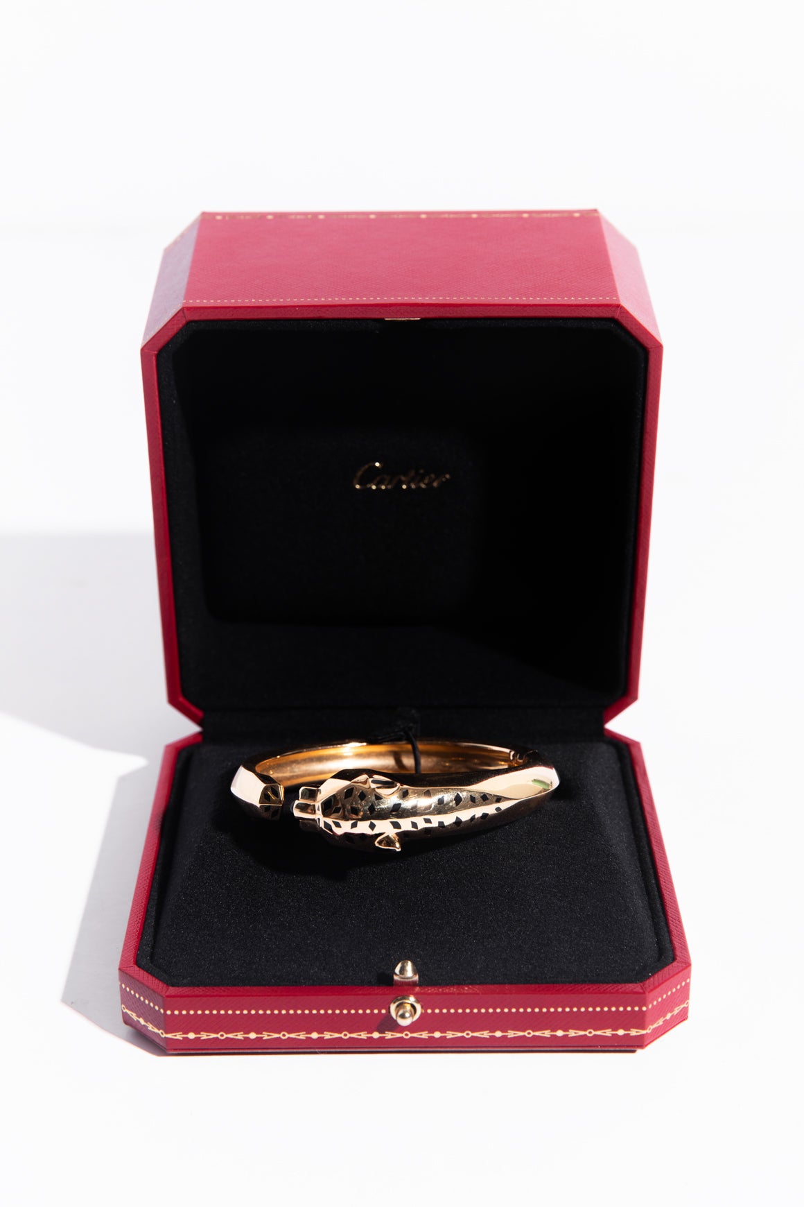 CARTIER 18K Gold Panthere Hinged Bracelet