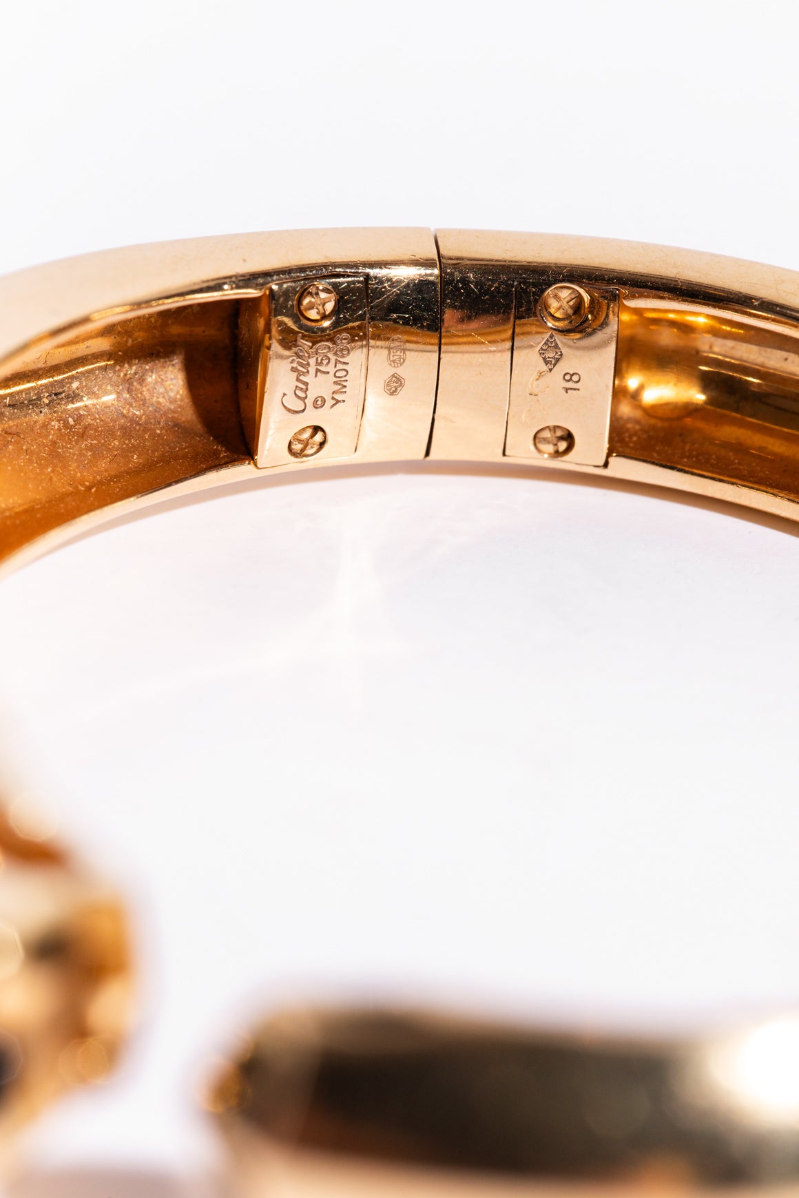 CARTIER 18K Gold Panthere Hinged Bracelet