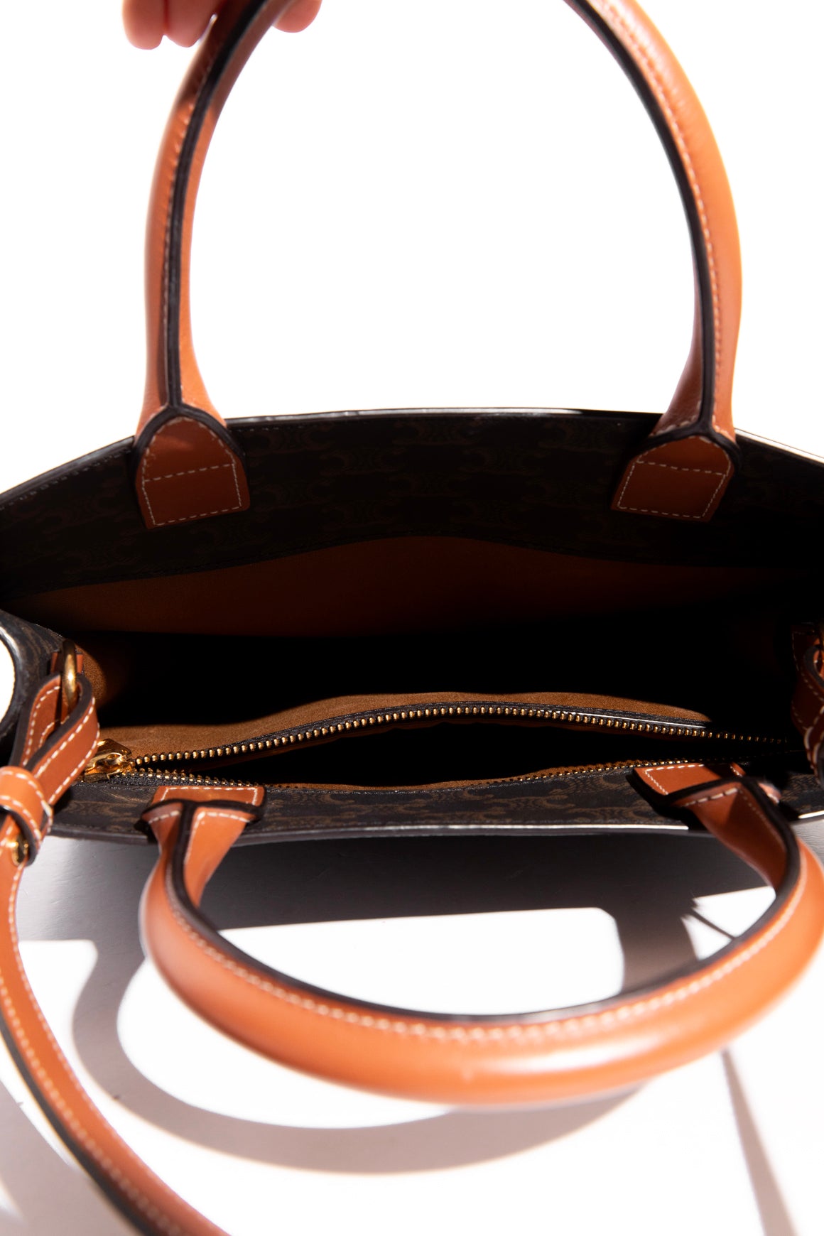 CELINE Small Vertical Cabas In Triomphe Canvas