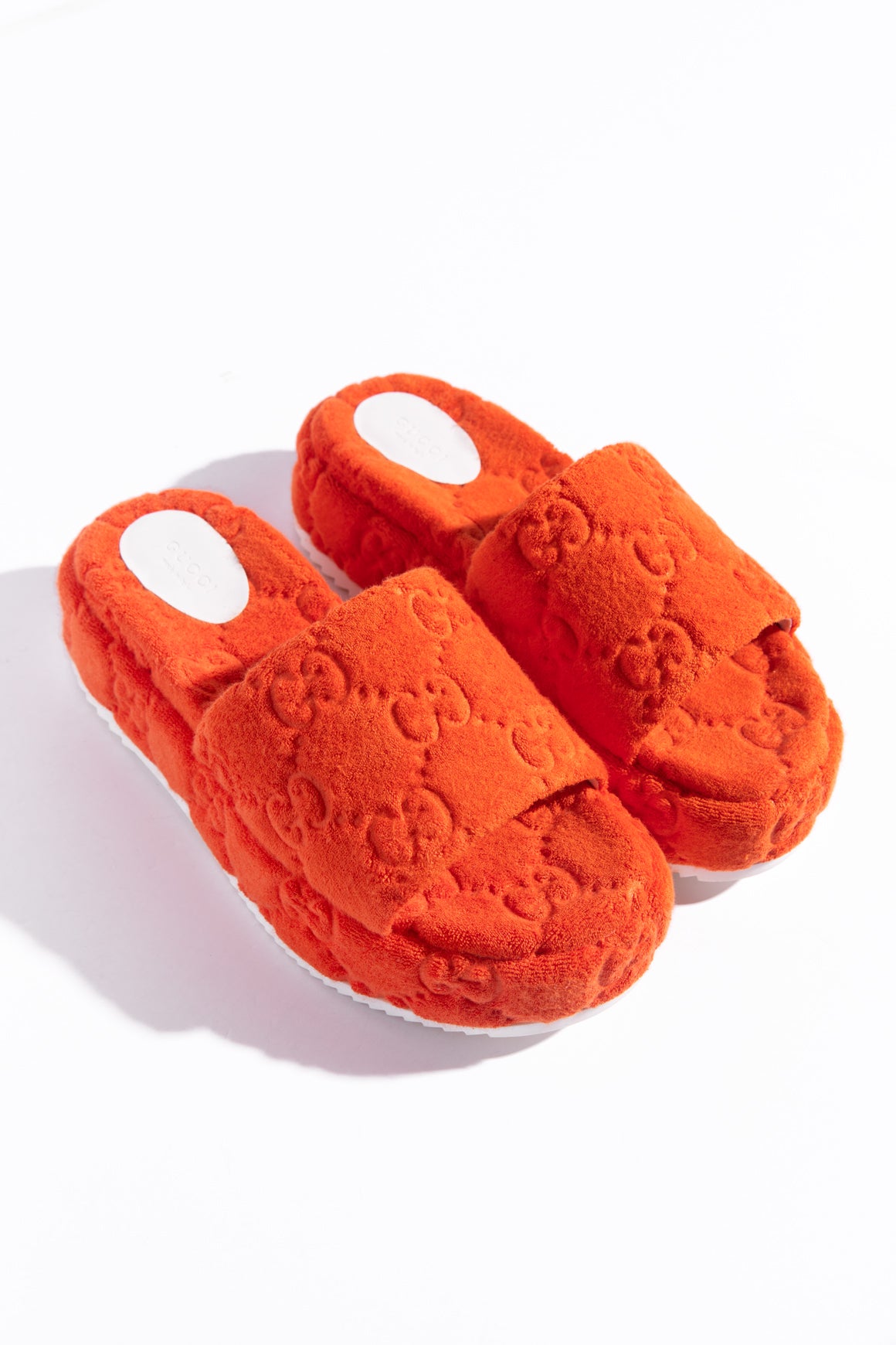 GUCCI Orange Terrycloth Slides (Sz. 40.5)