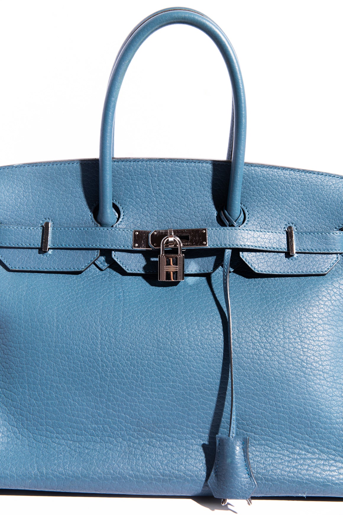 HERMES Fjord Bleu Tempete Birkin 35 MOSS Designer Consignment