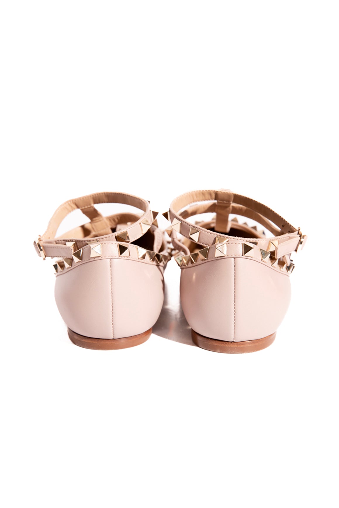 VALENTINO Blush Rockstud Flats (Sz. 38.5)