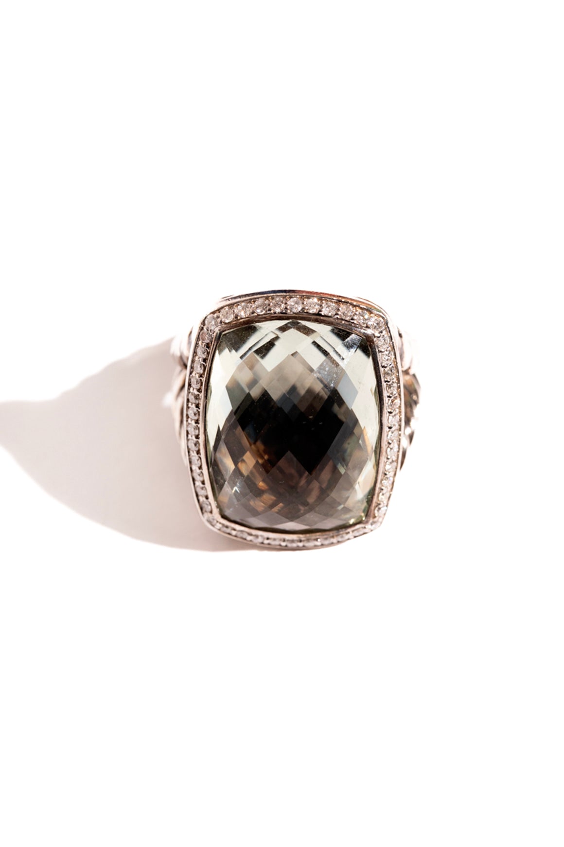 DAVID YURMAN Silver Prasiolite Albion Cocktail Ring