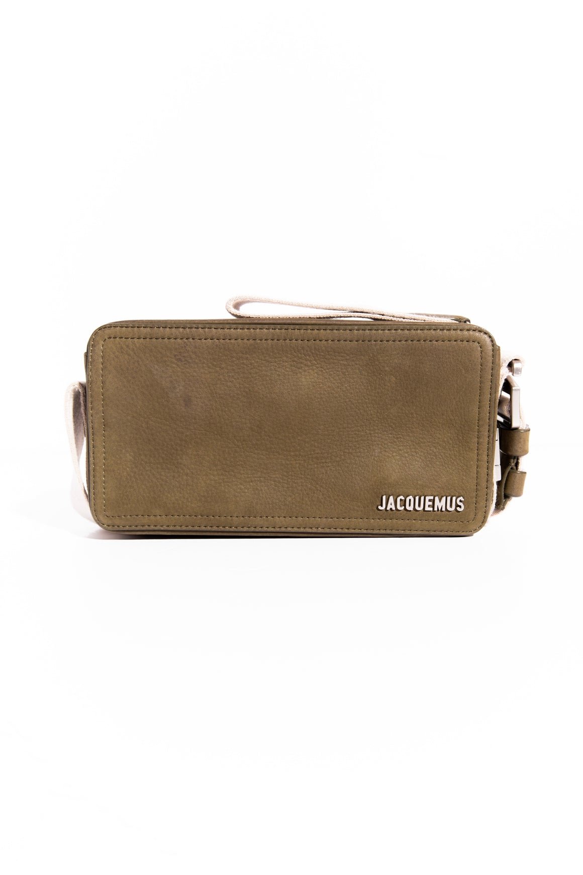 JACQUEMUS Olive Green "Horizontal Cuerda" Crossbody Bag
