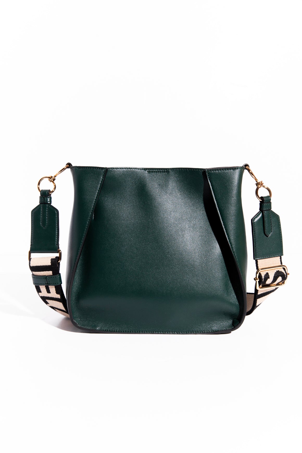 STELLA MCCARTNEY Green Logo Square Crossbody Bag