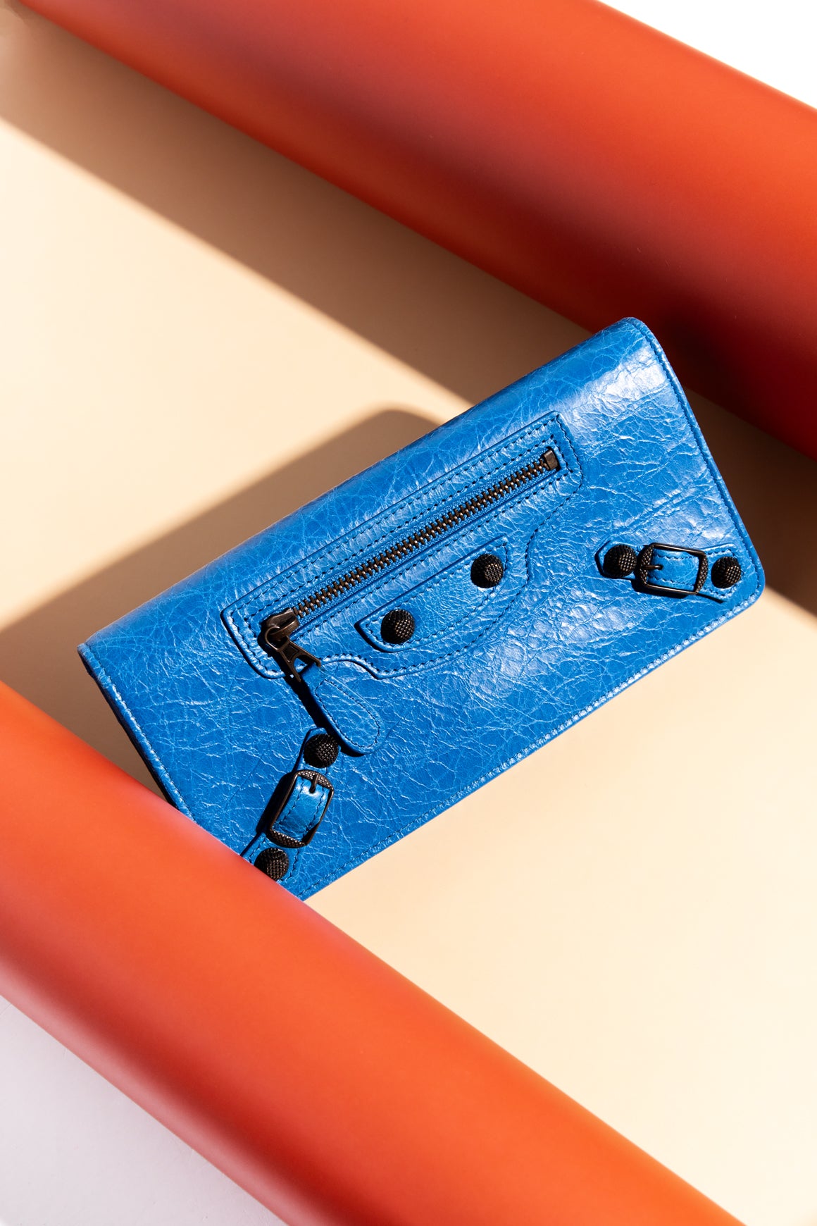 BALENCIAGA Blue Leather "Le City" Wallet