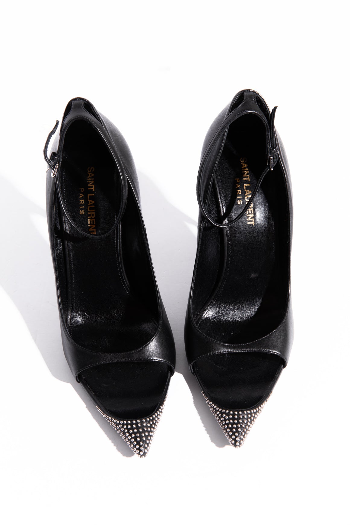 SAINT LAURENT Black "Palace 105" Pumps (Sz. 38.5)