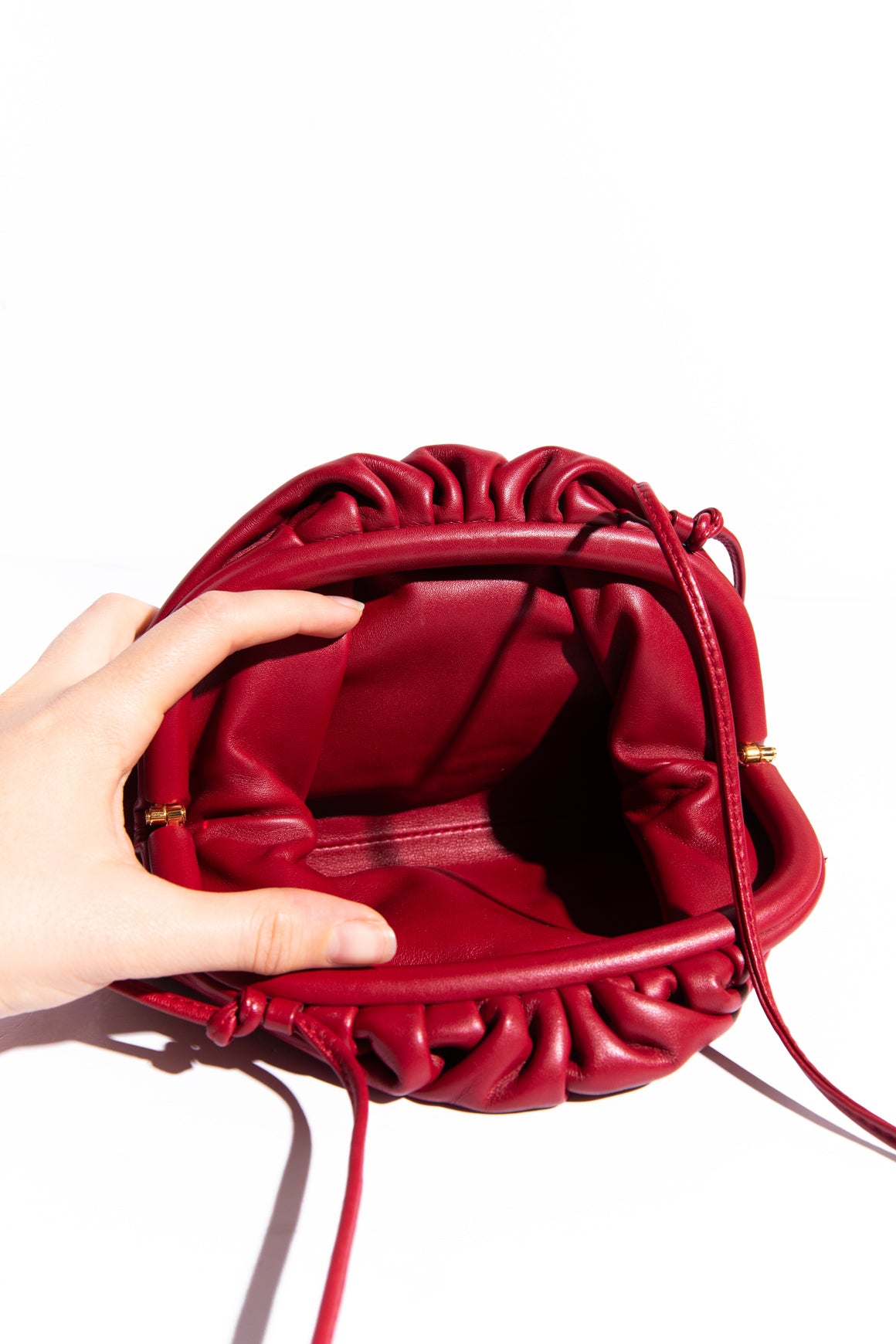 BOTTEGA VENETA Red Mini Pouch Bag