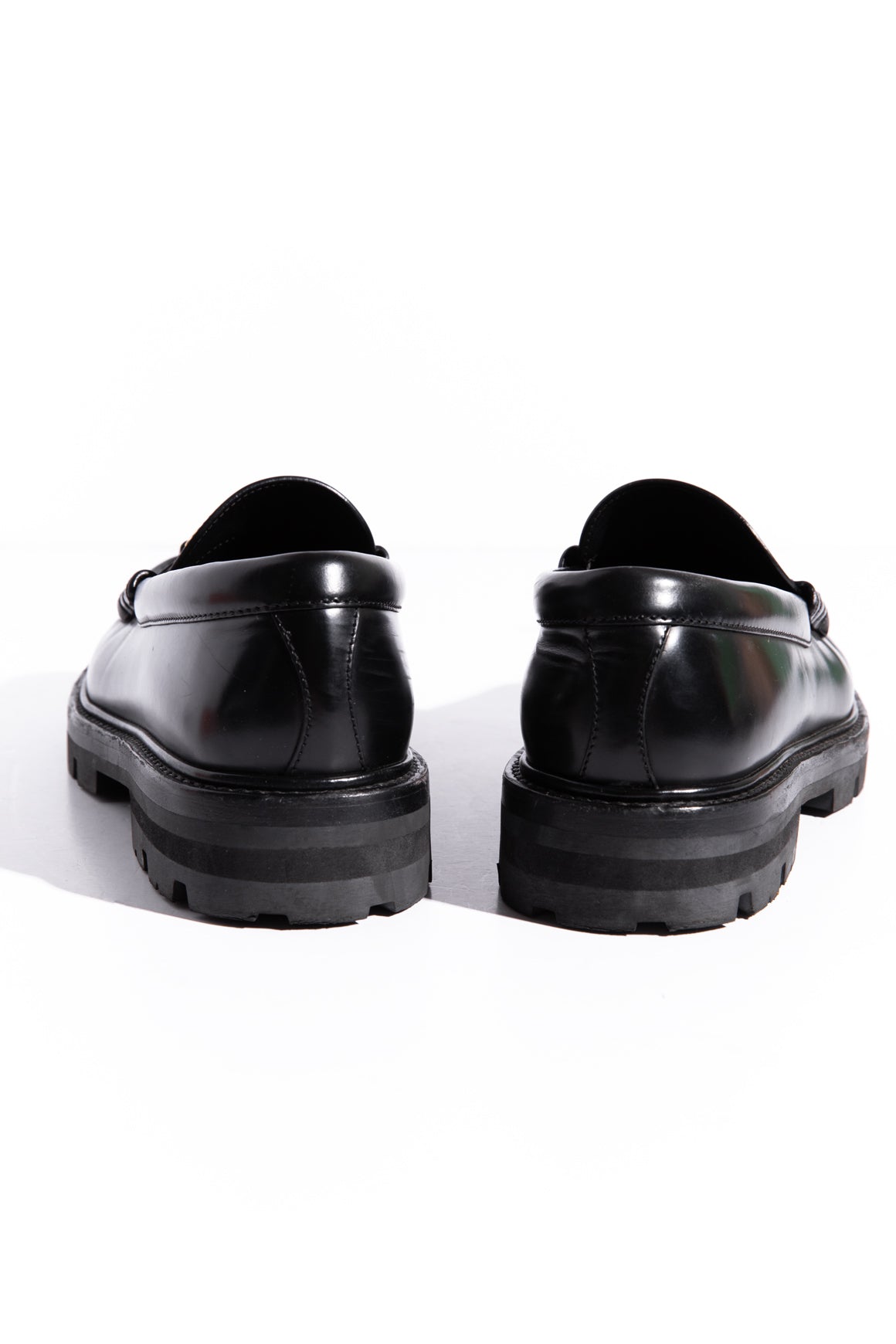 CELINE Black Leather "Margaret" Loafers (Sz. 39.5)