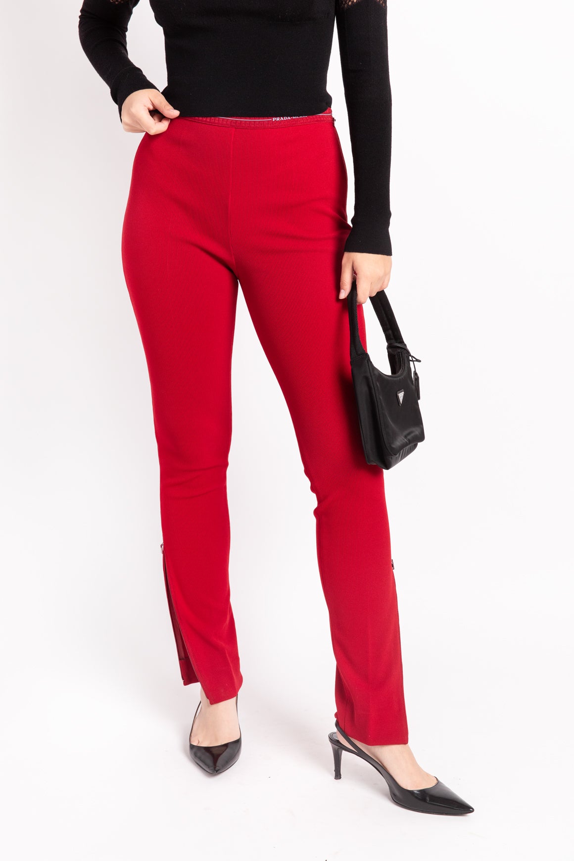 PRADA Red Leggings