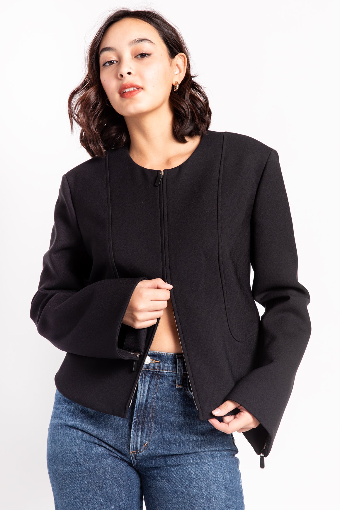 THE ROW Black Technical Jacket