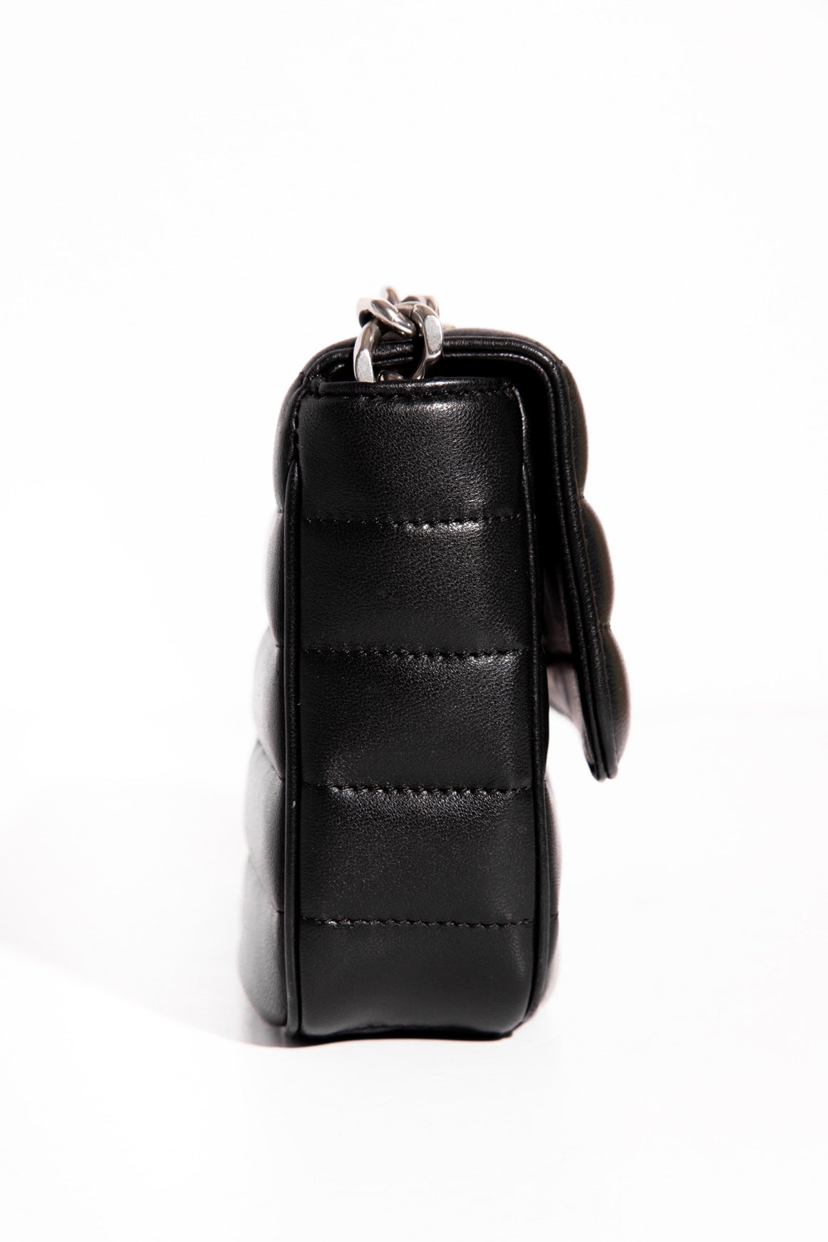 CELINE Black Calfskin Monochrome Chain Bag