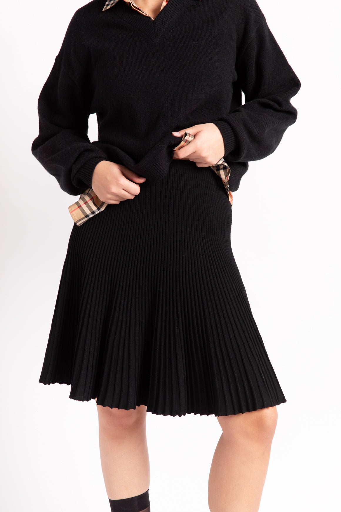 ALAIA Black Knit Skirt