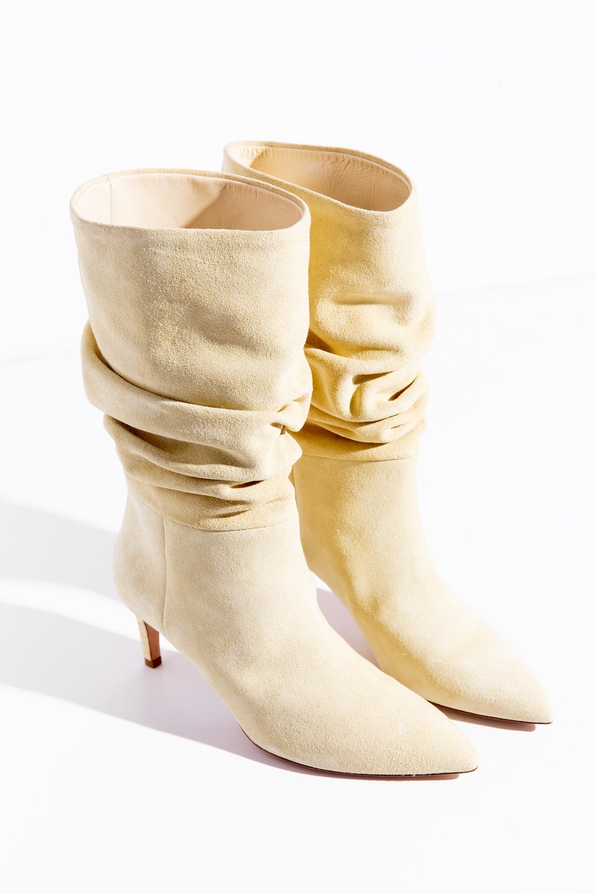 PARIS TEXAS Yellow Suede Slouchy Boots (Sz. 36)