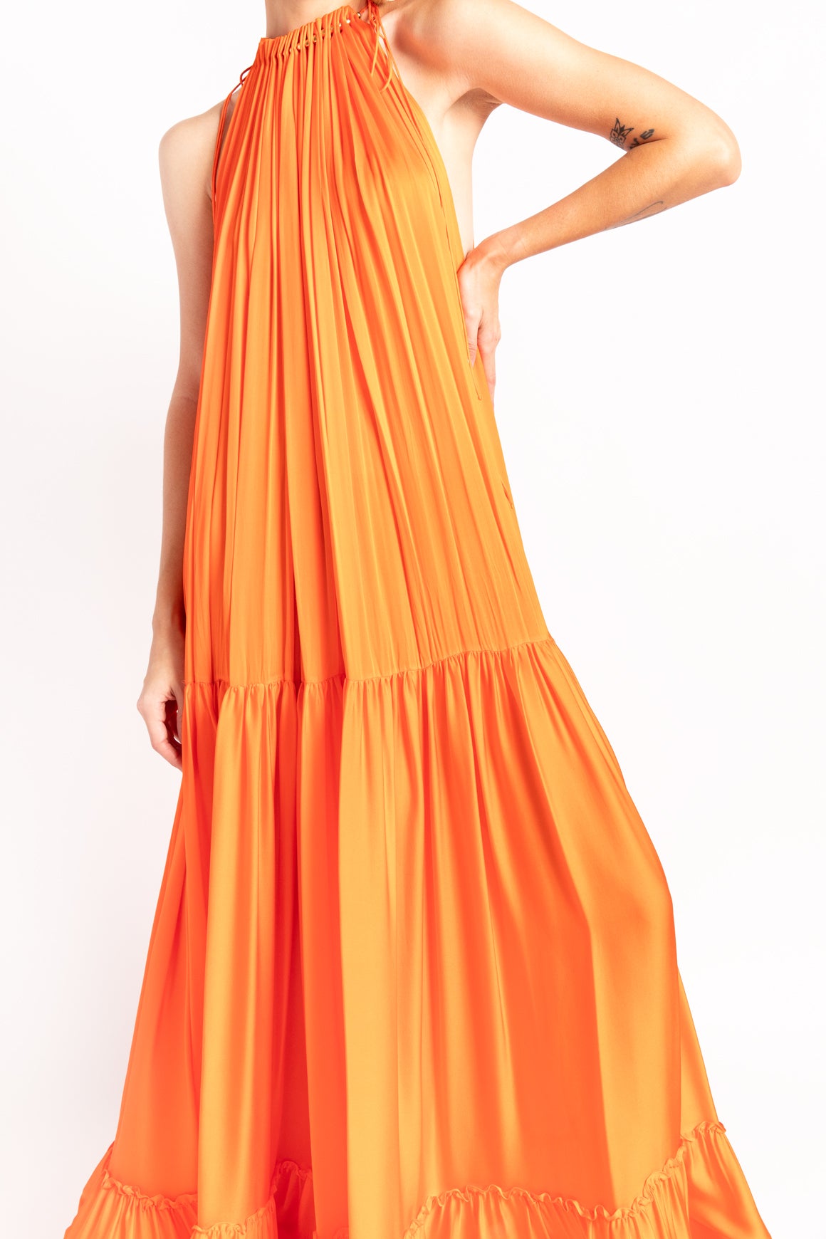 STELLA MCCARTNEY Orange Halter Gown