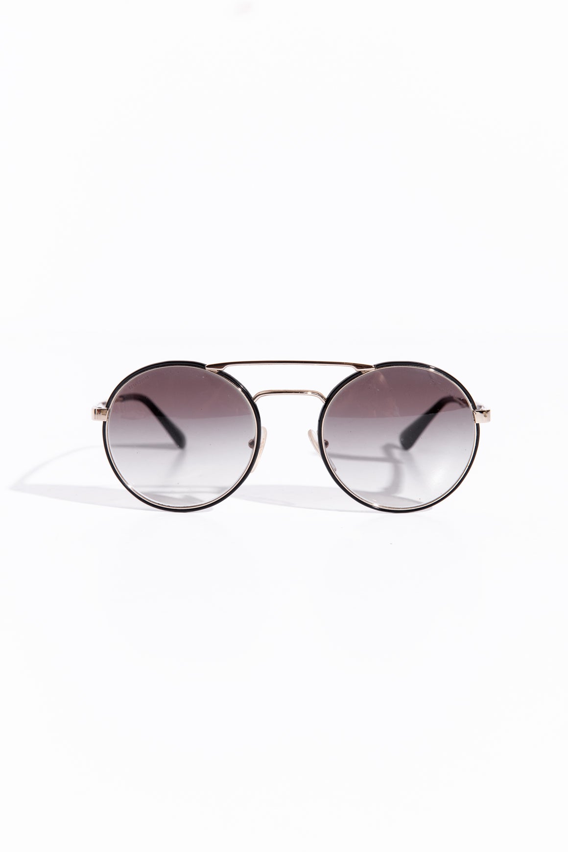 PRADA Black Round Aviators MOSS Consignment