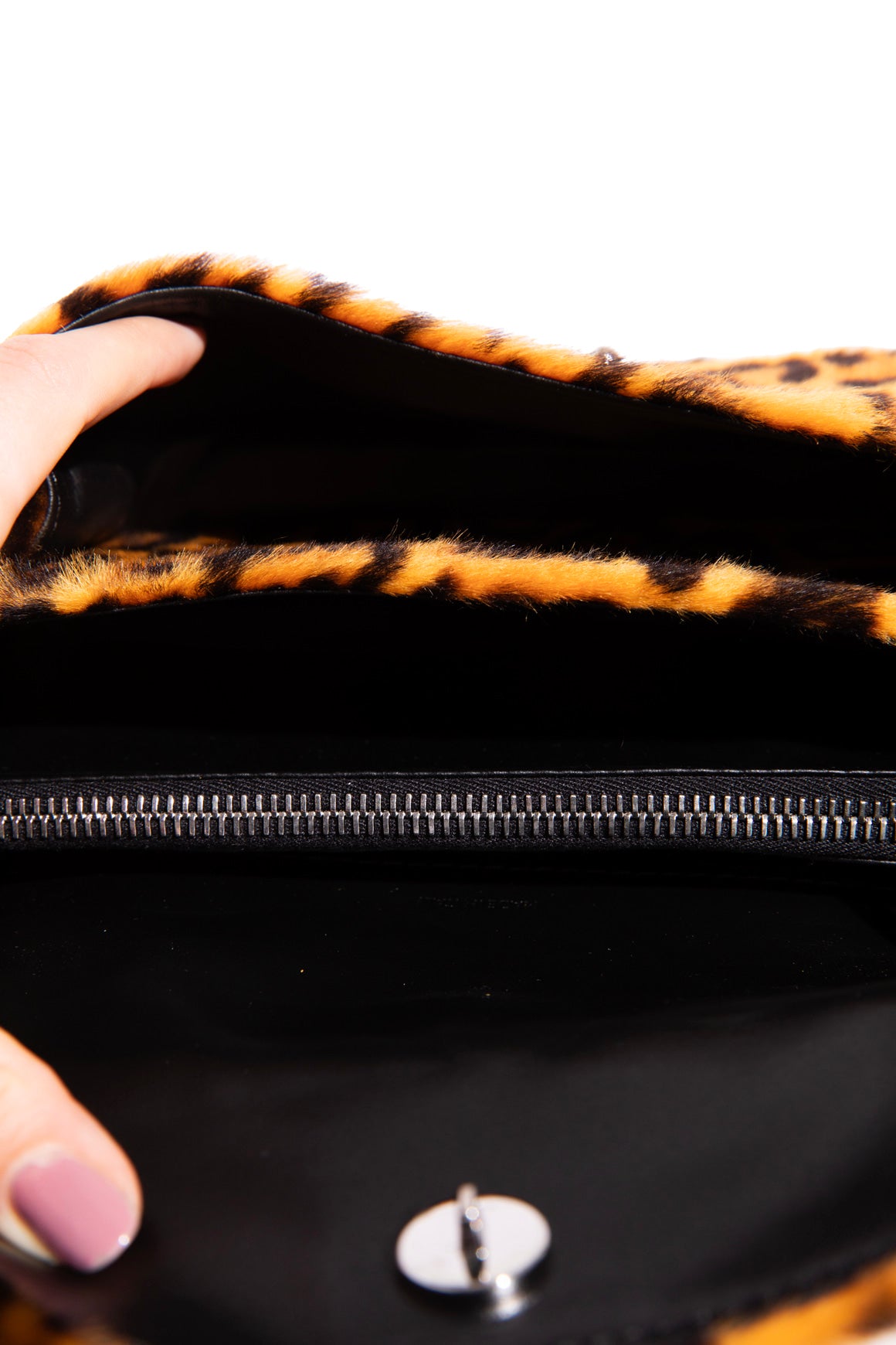 MARNI Leopard Mohair Flap  "Soft Trunk" Bag