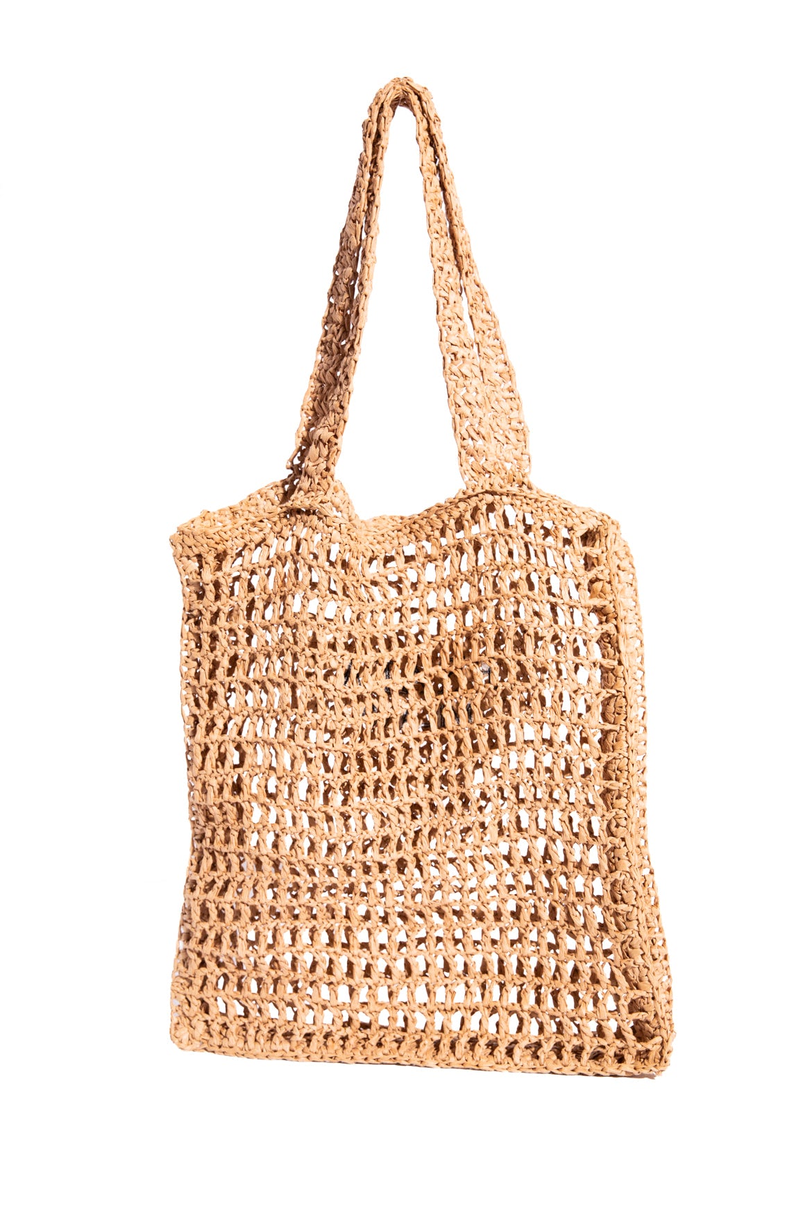 PRADA Raffia Woven Open Tote