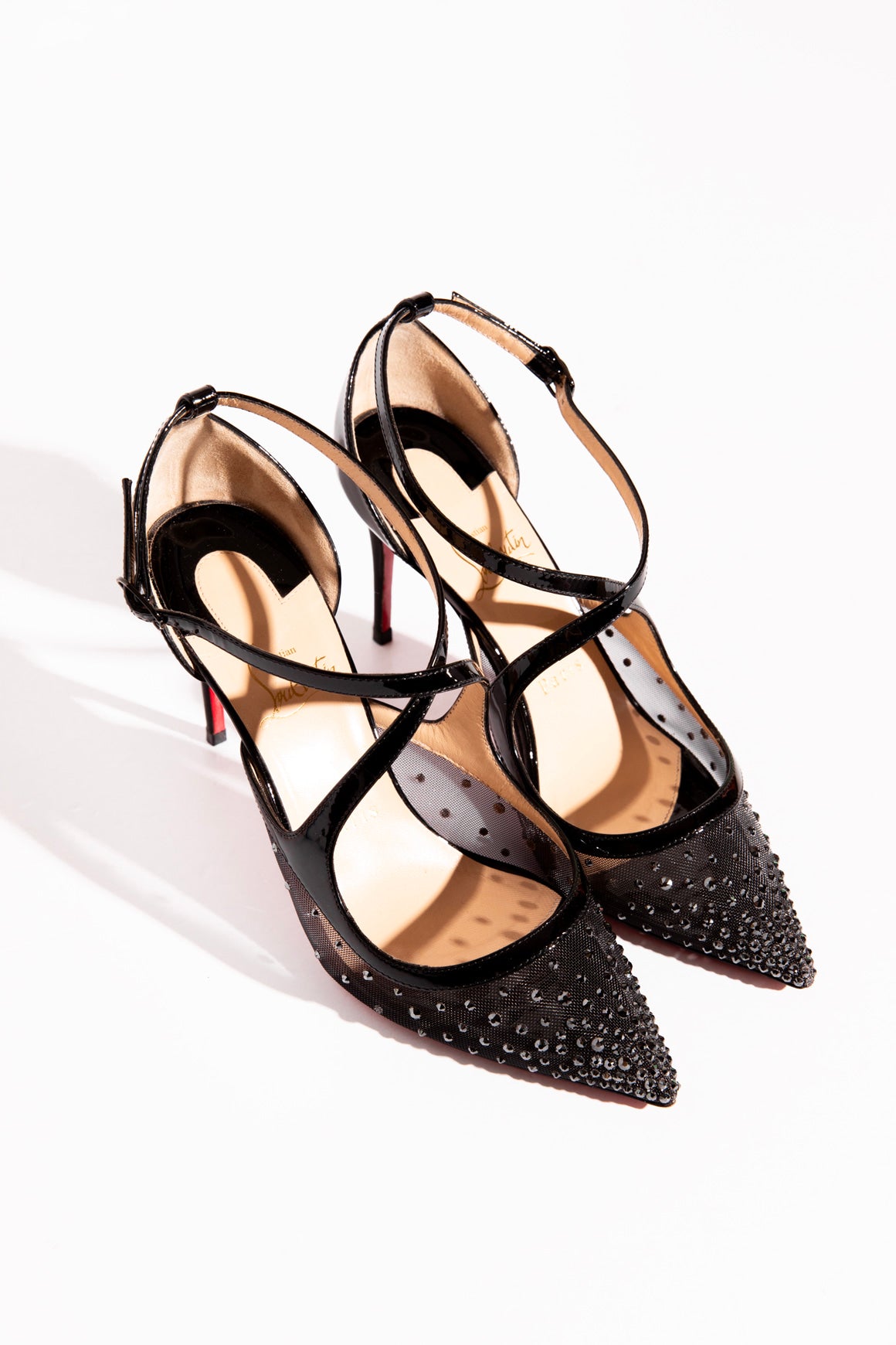 LOUBOUTIN Twistissima Strass 85 Crystal Pumps (Sz.37)