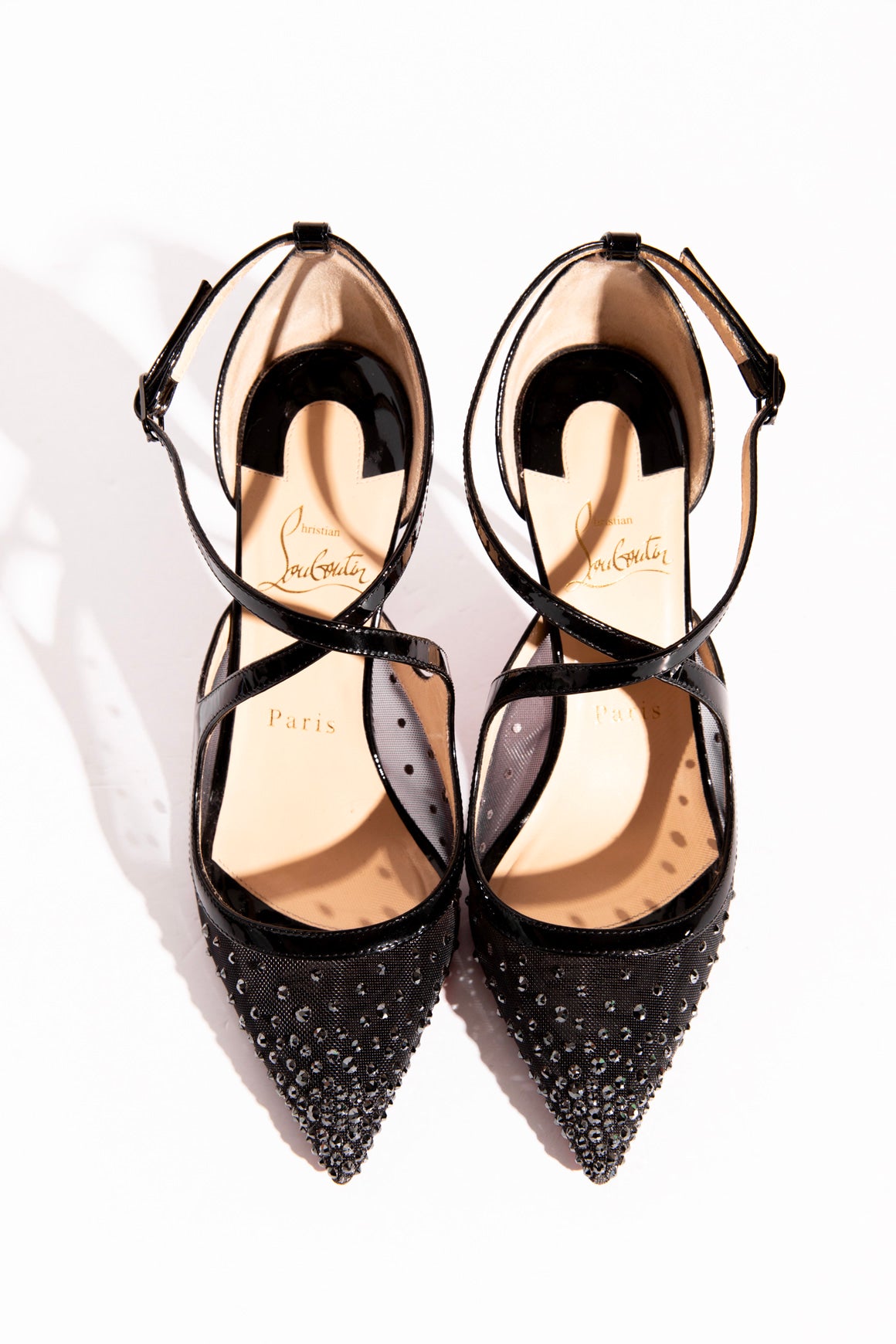 LOUBOUTIN Twistissima Strass 85 Crystal Pumps (Sz.37)