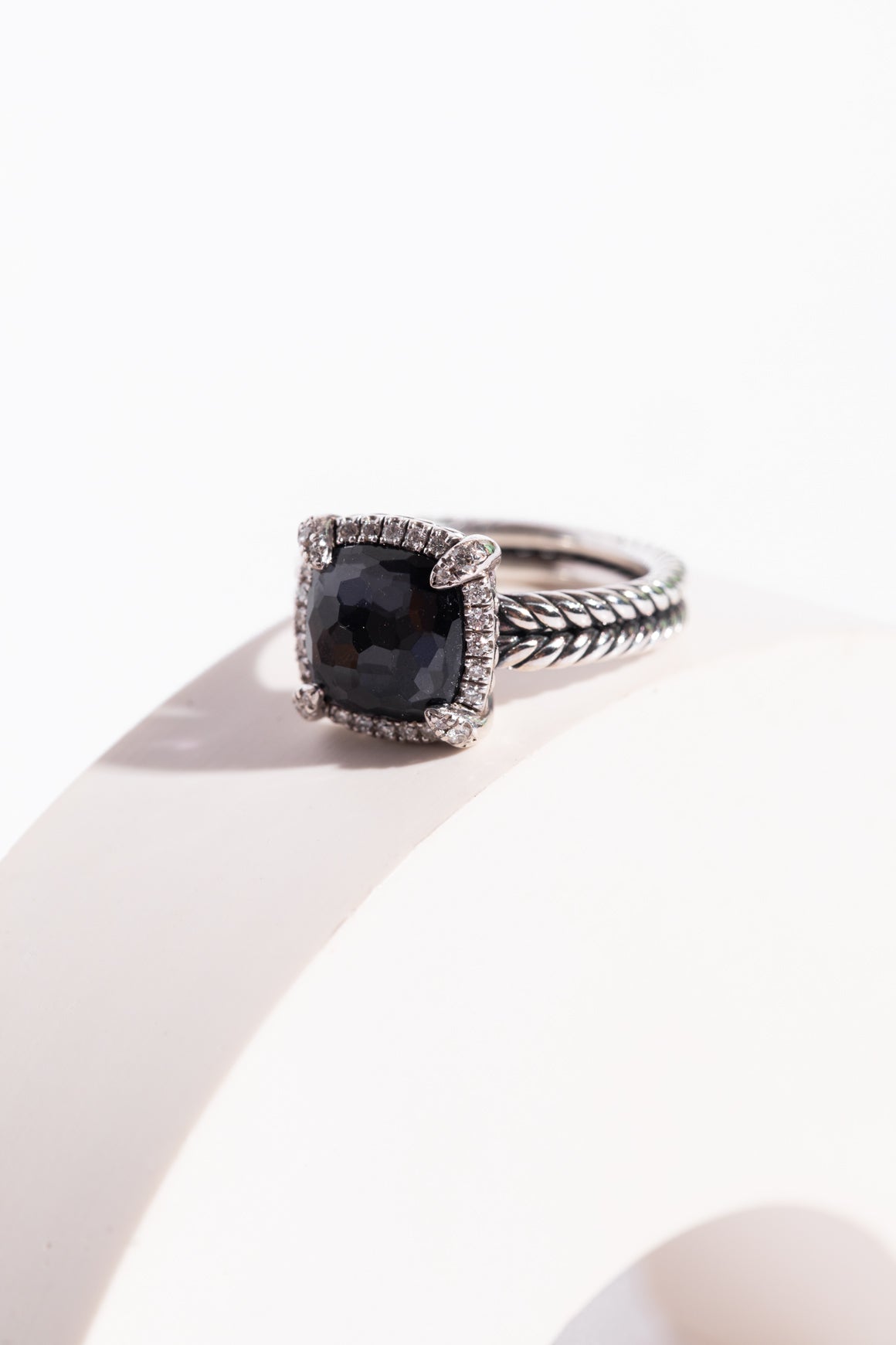 DAVID YURMAN Black Orchid "Chatelaine Pave Bezel" Ring