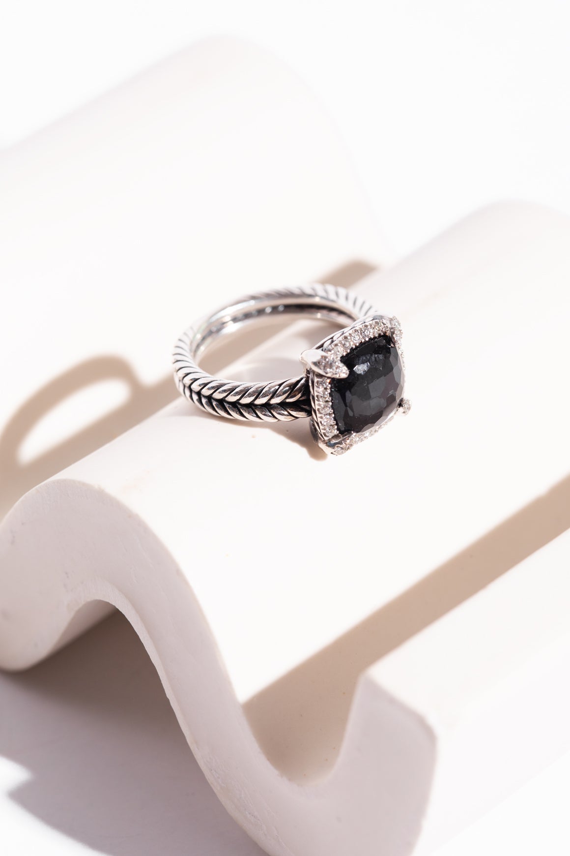 DAVID YURMAN Black Orchid "Chatelaine Pave Bezel" Ring