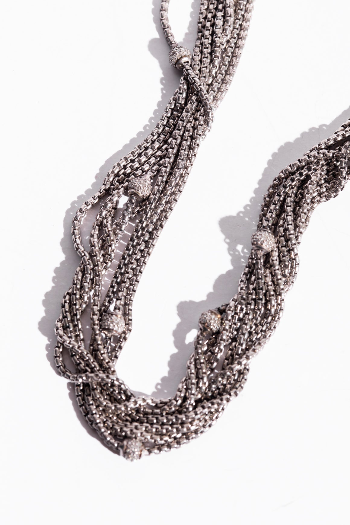 DAVID YURMAN Layered Pave Charm Necklace