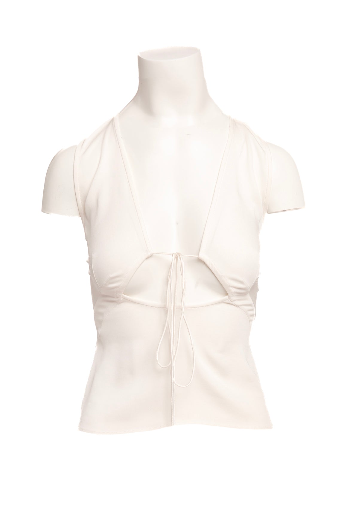 CHRISTOPHER ESBER White "Bertoia" Tie Front Blouse (Sz. S)