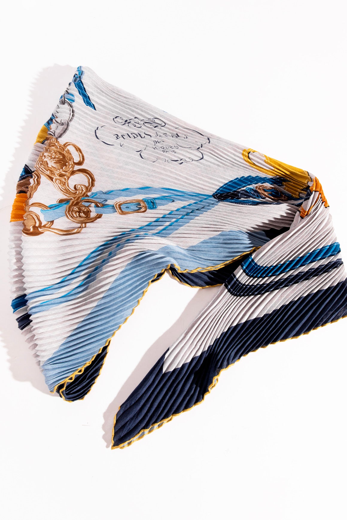 HERMES "Jean Pleats" Brides De Gala Large Scarf