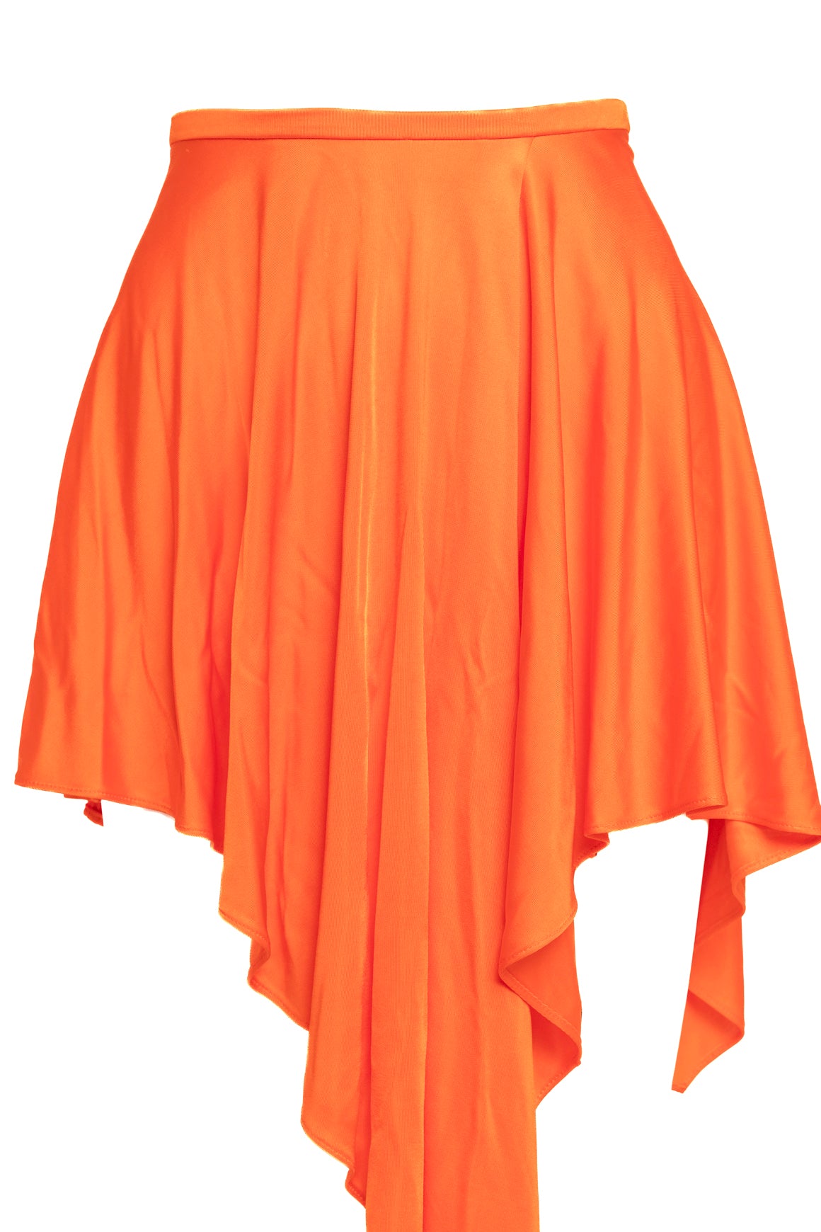 STELLA MCCARTNEY Orange Asymmetric Draped Skirt (Sz. M)