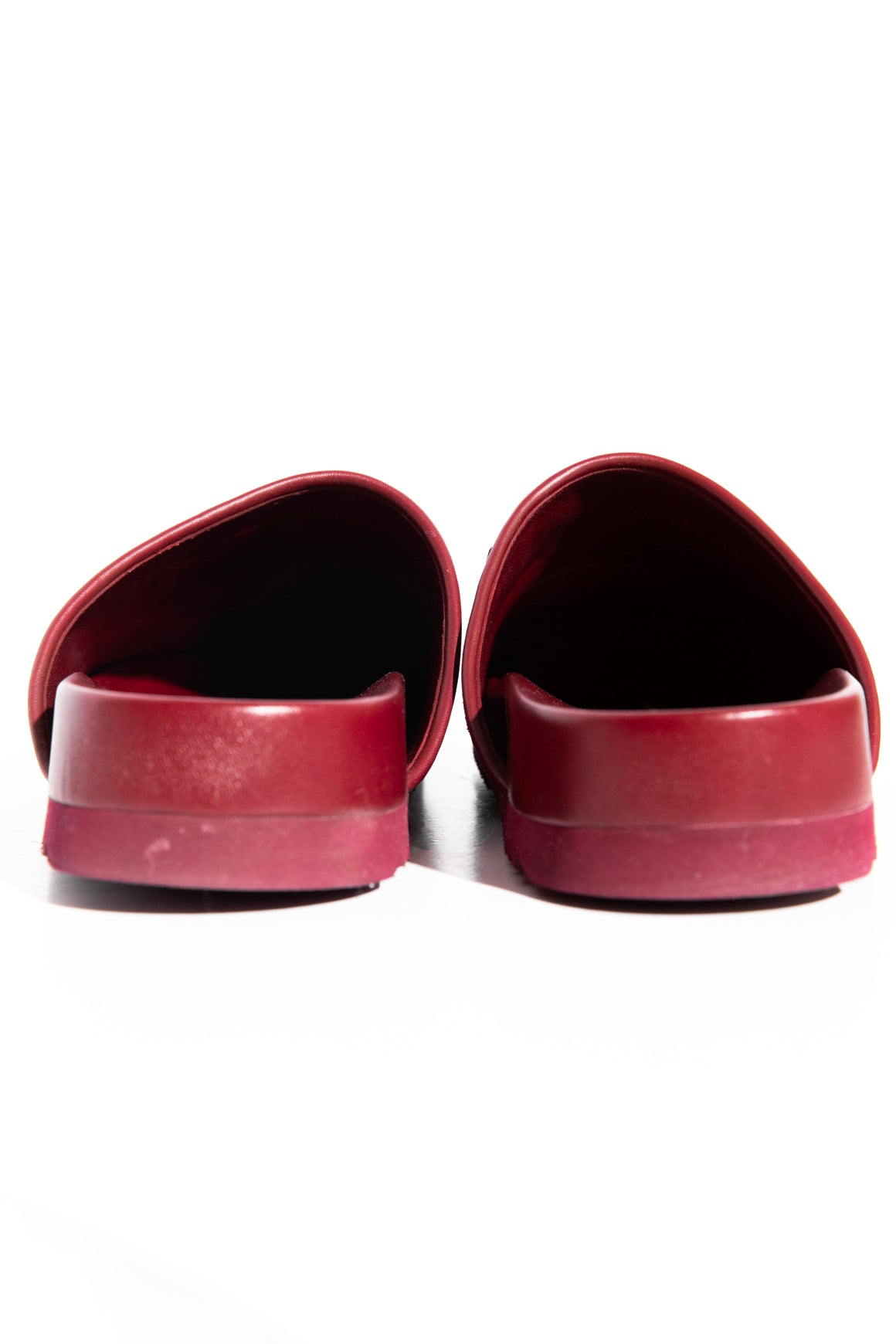 GUCCI Maroon Suede Horsebit Mules (Sz. 38.5)
