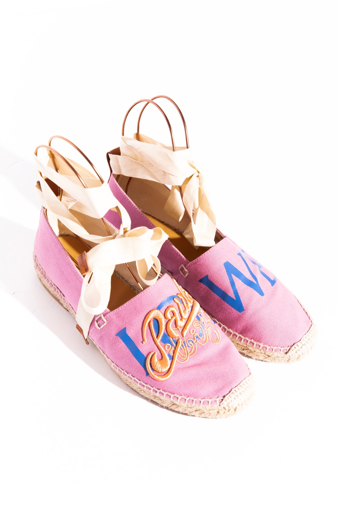 LOEWE Purple "Paula's Ibiza" Canvas Espadrilles (Sz. 40)