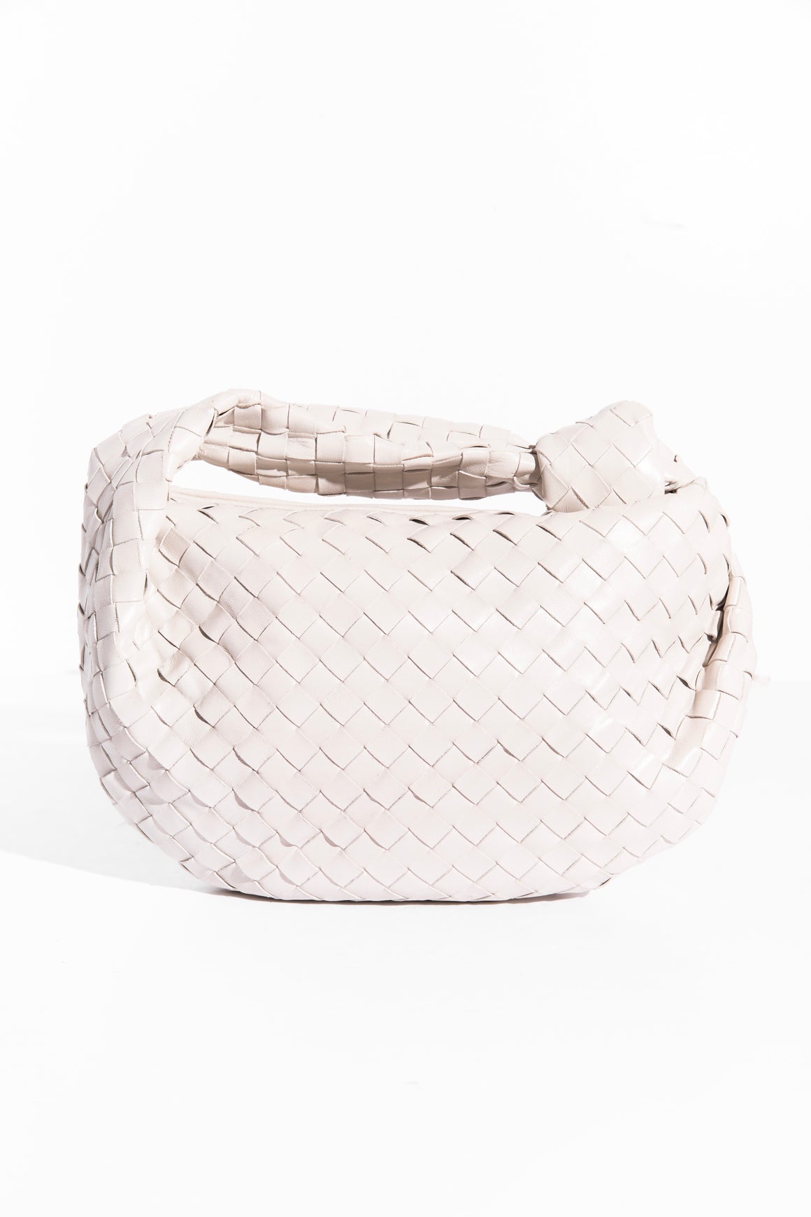 【BOTTEGA VENETA】Jodie Shoulder Bag White Bottega Veneta Jodie Top Handle Bag Teen Intrecciato White