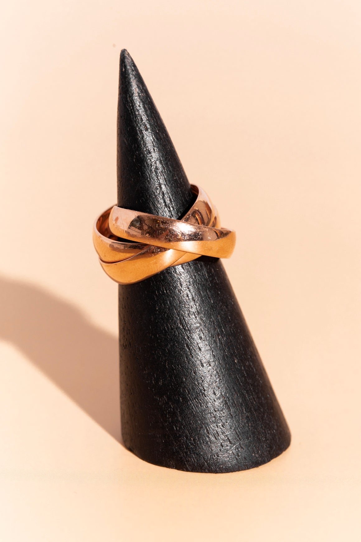 LANA 14K Rose Gold Three Row "Bubble" Ring