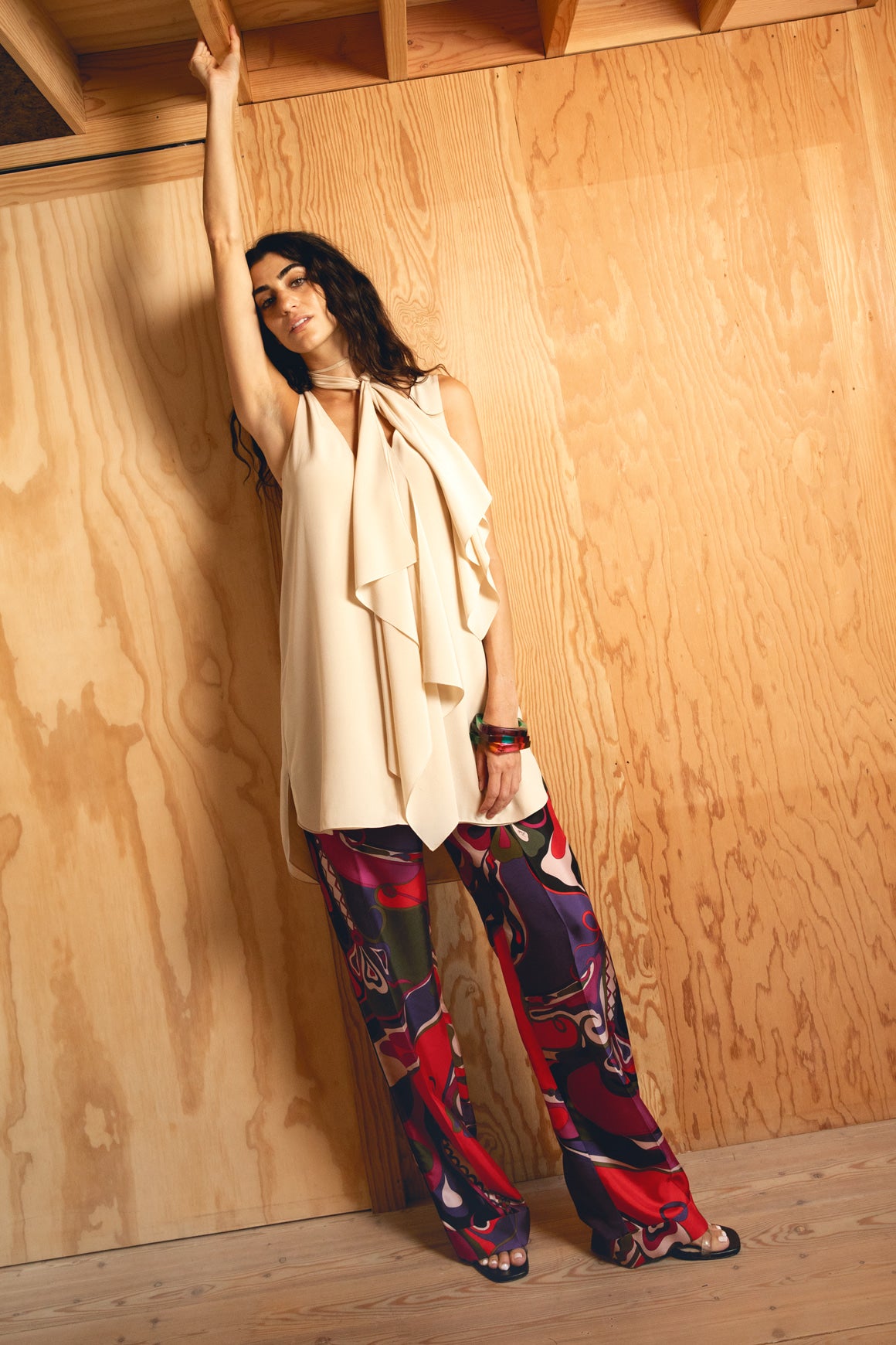 PUCCI Printed SIlk Wide Trousers (Sz. S)