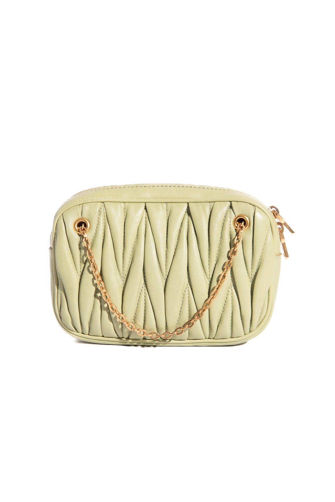 MIU MIU Green Matelasse Chain Mini Pouch Bag