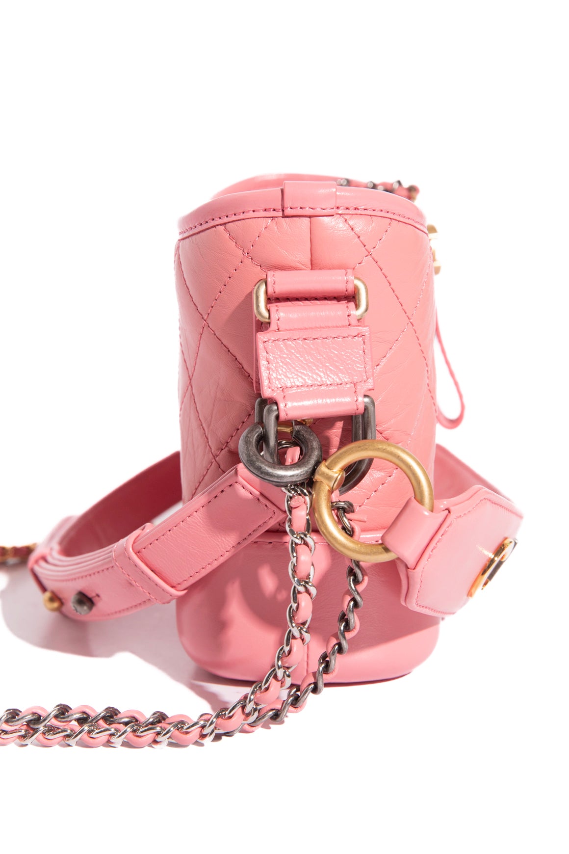 CHANEL Pink Gabrielle Two Way Bag