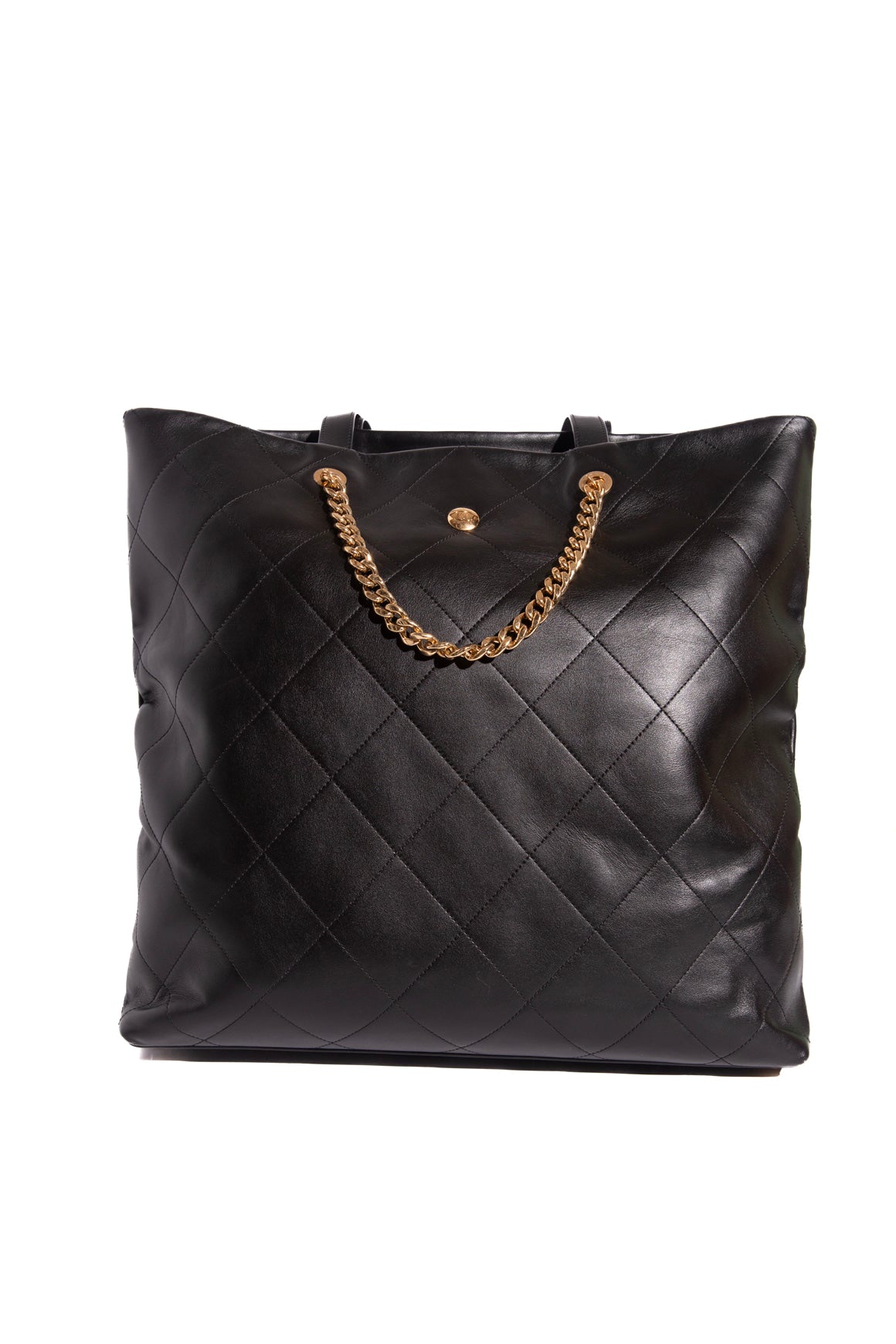 CHANEL Club Monaco Black Tote with Gold Hardware
