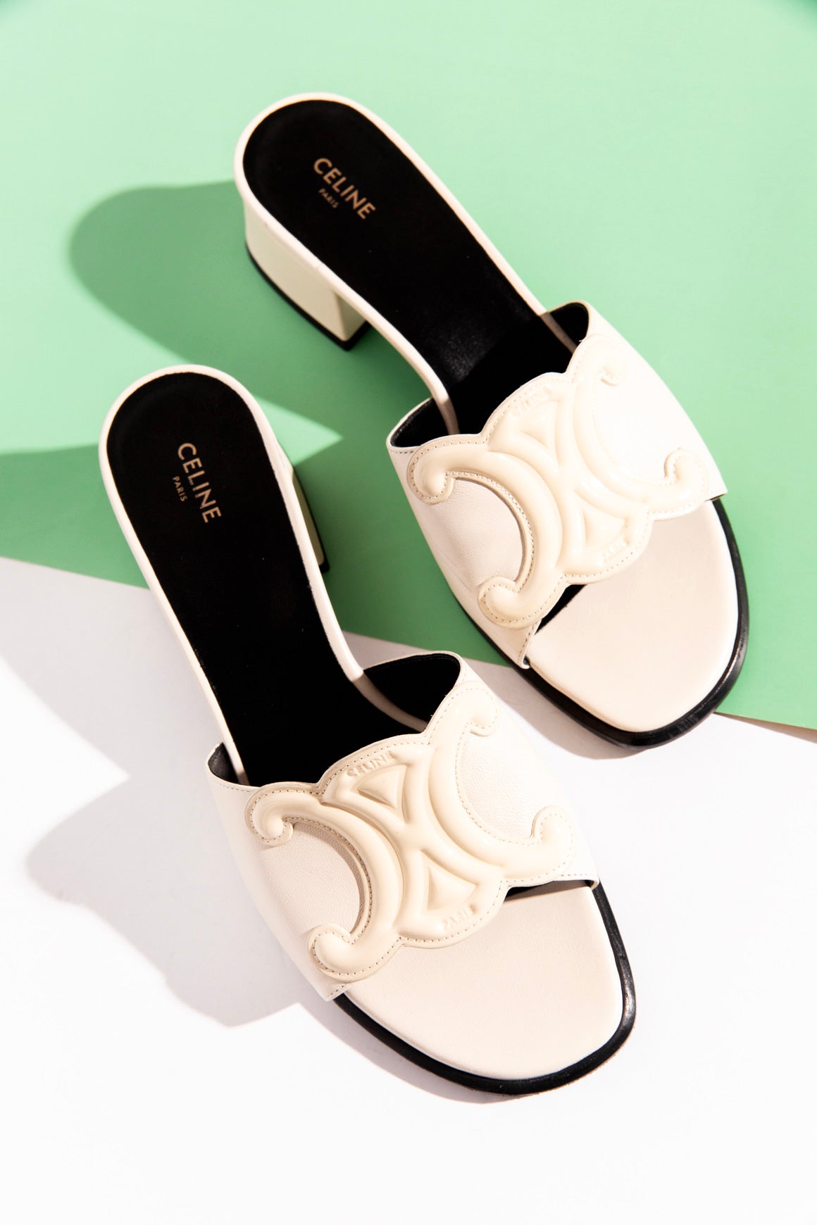 CELINE Cream Clémence Mule (Sz.37)