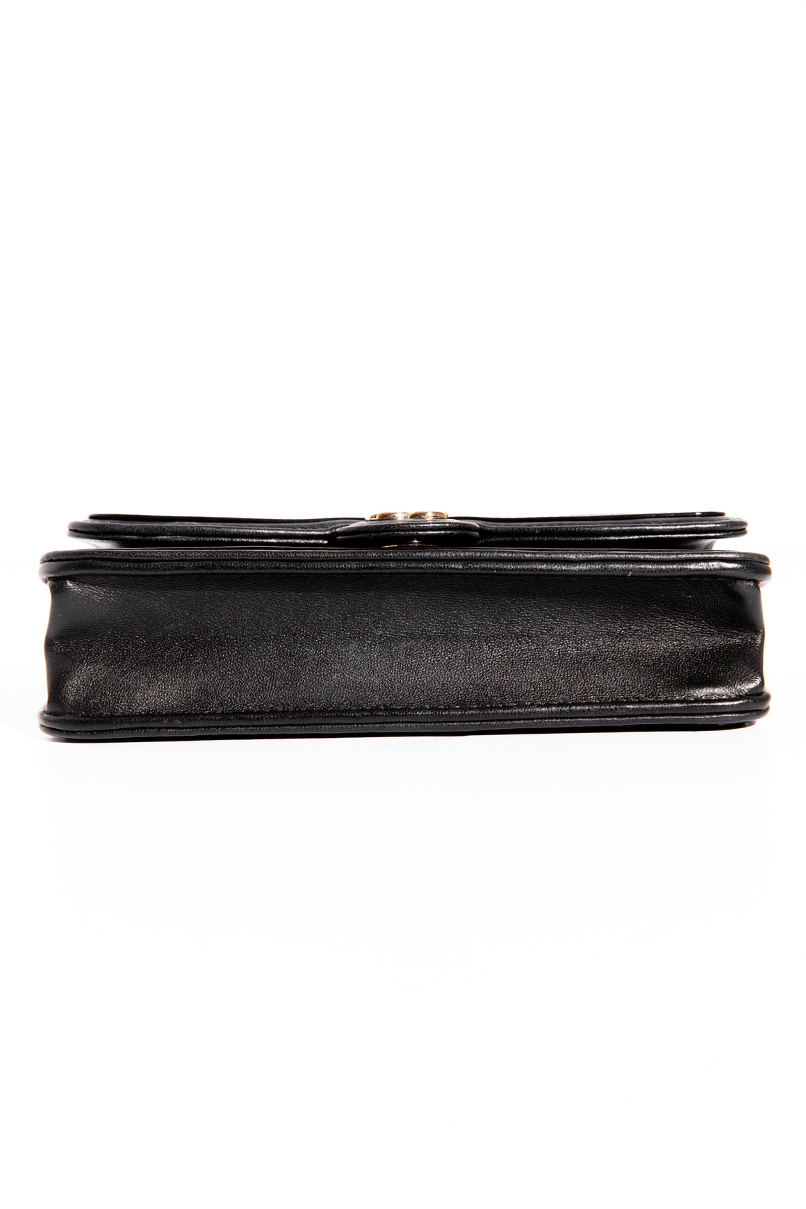 CHANEL 2021 Black Quilted "Phone Holder" WOC
