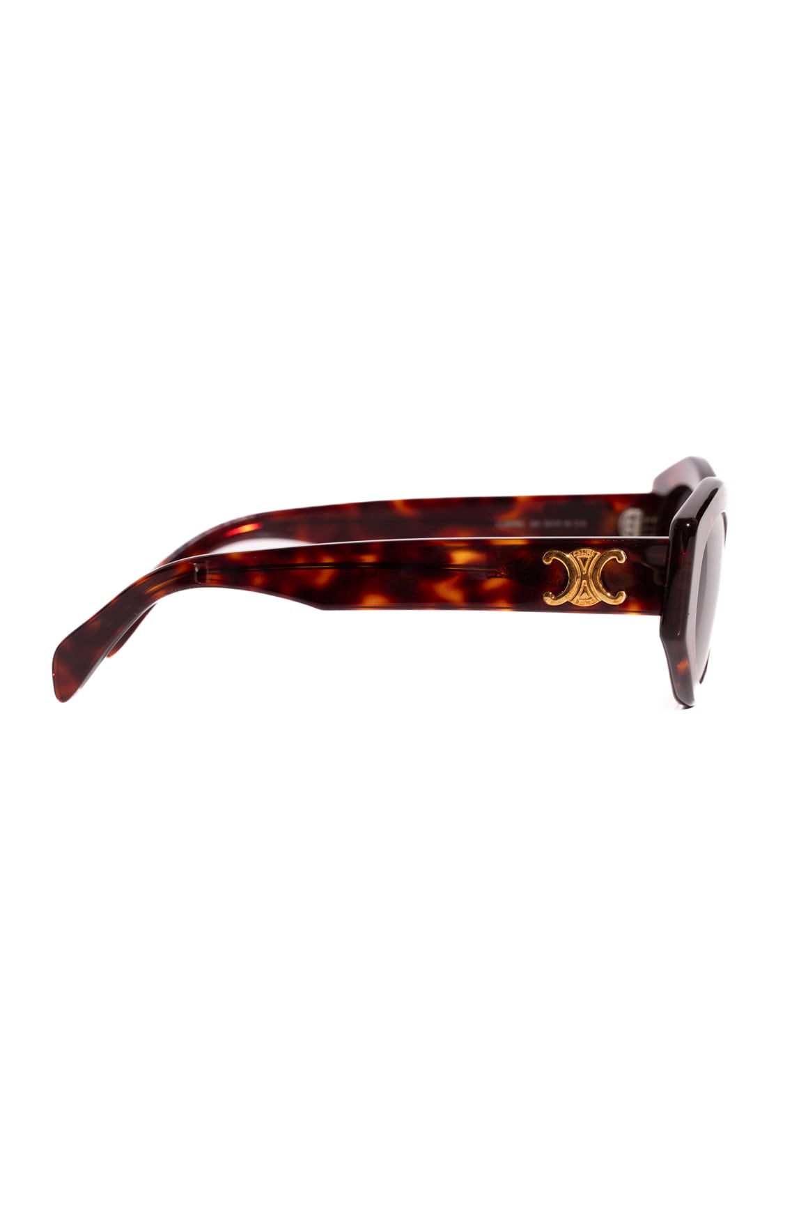CELINE Tortoise Shell Square Cat Eye Sunglasses