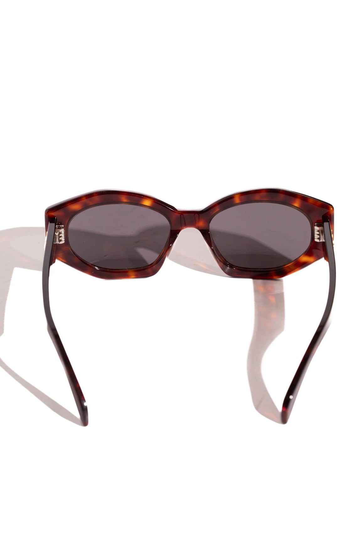 CELINE Tortoise Shell Square Cat Eye Sunglasses