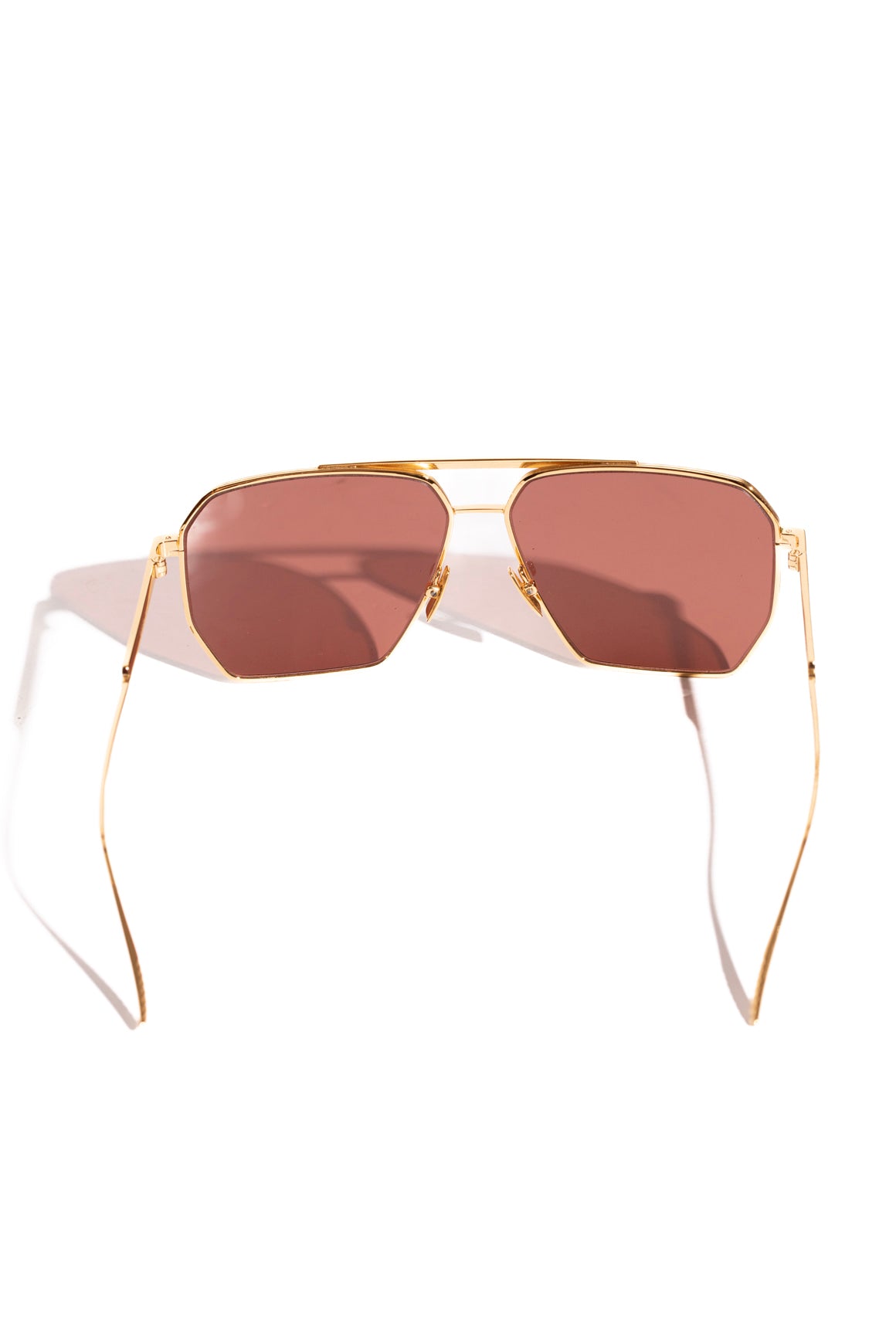 BOTTEGA VENETA Gold Classic Aviator Sunglasses