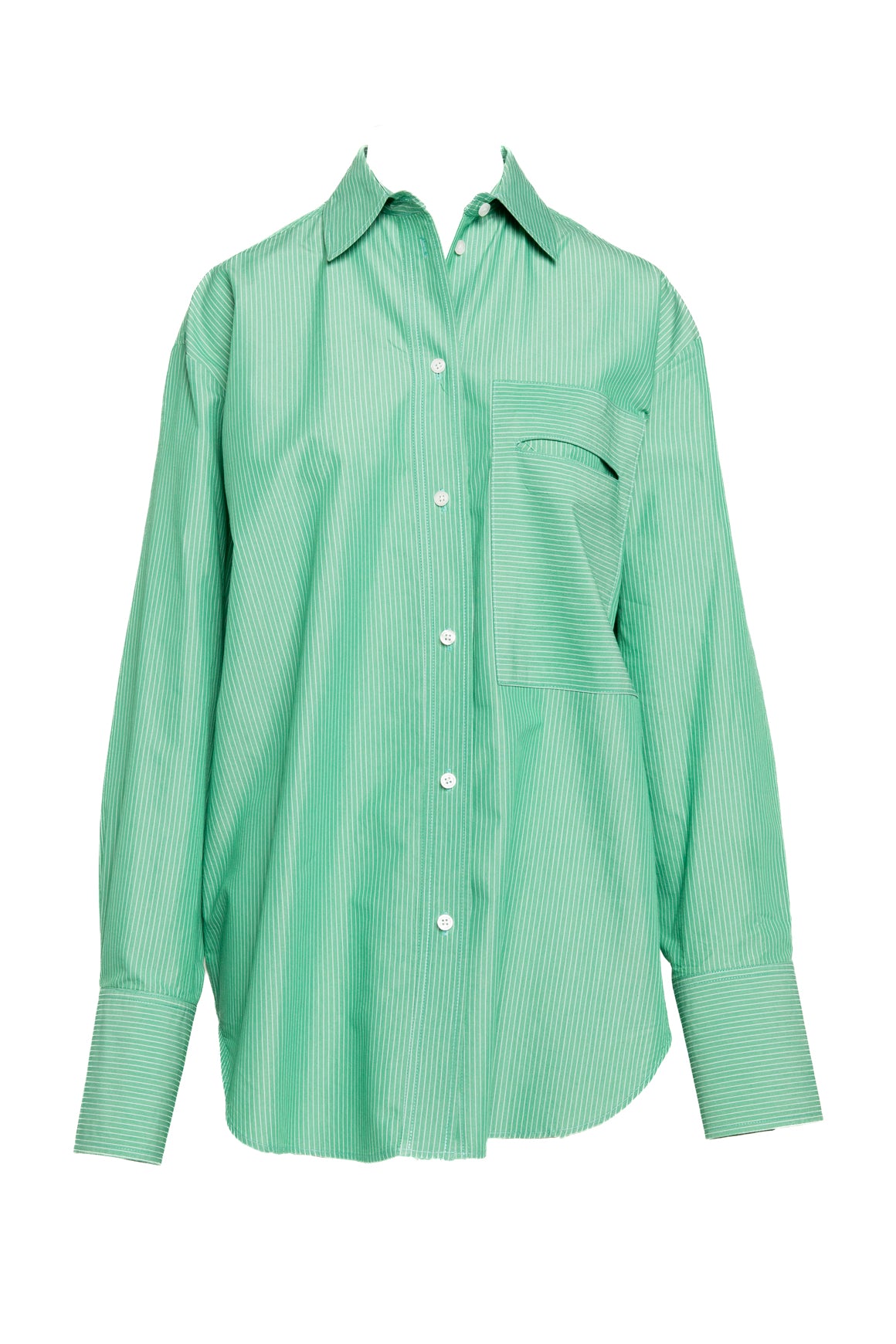 NOMIA Green Pinstripe Button Down (Sz. L)