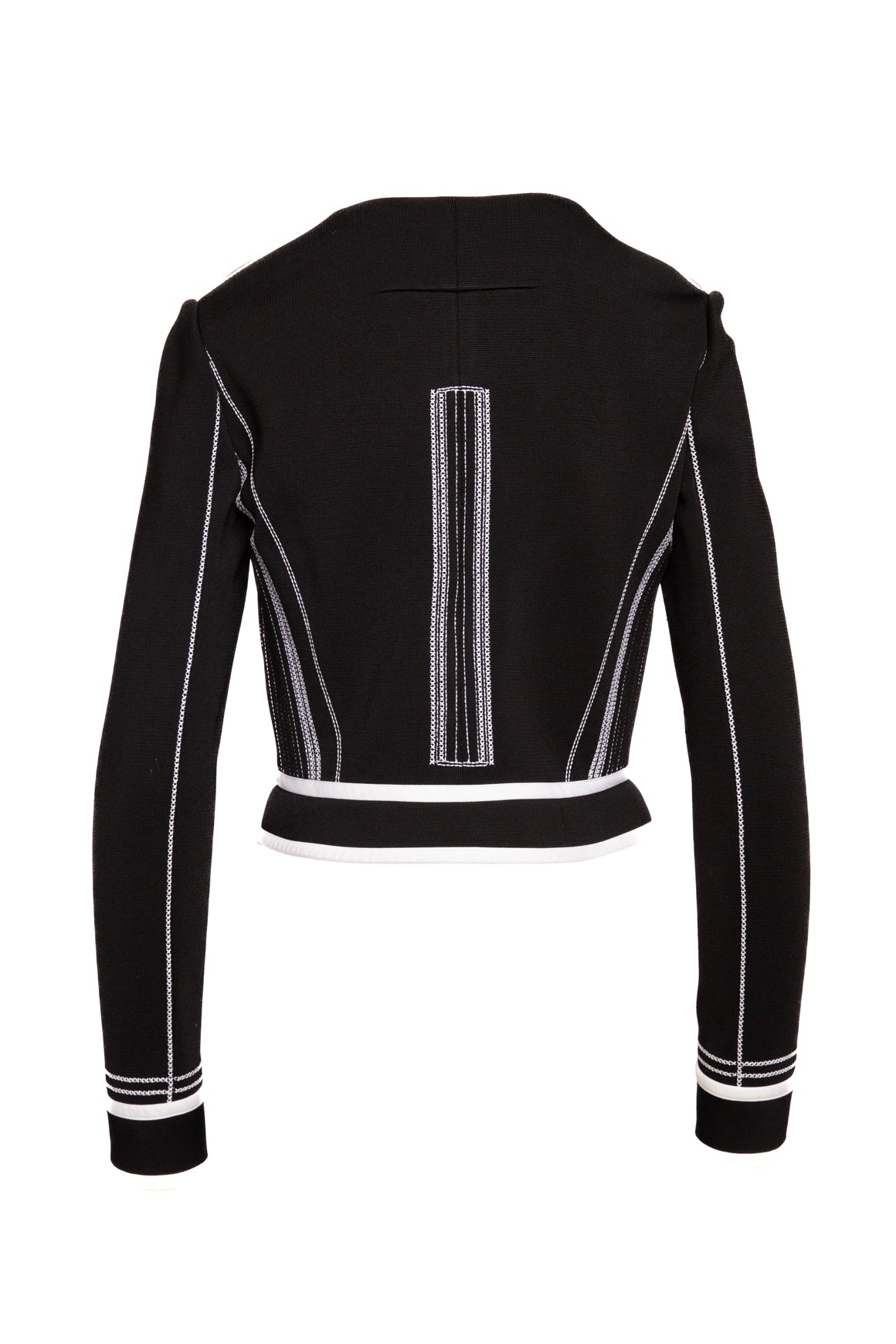 GIVENCHY Black & White Bolero Corset Jacket (Sz. L)