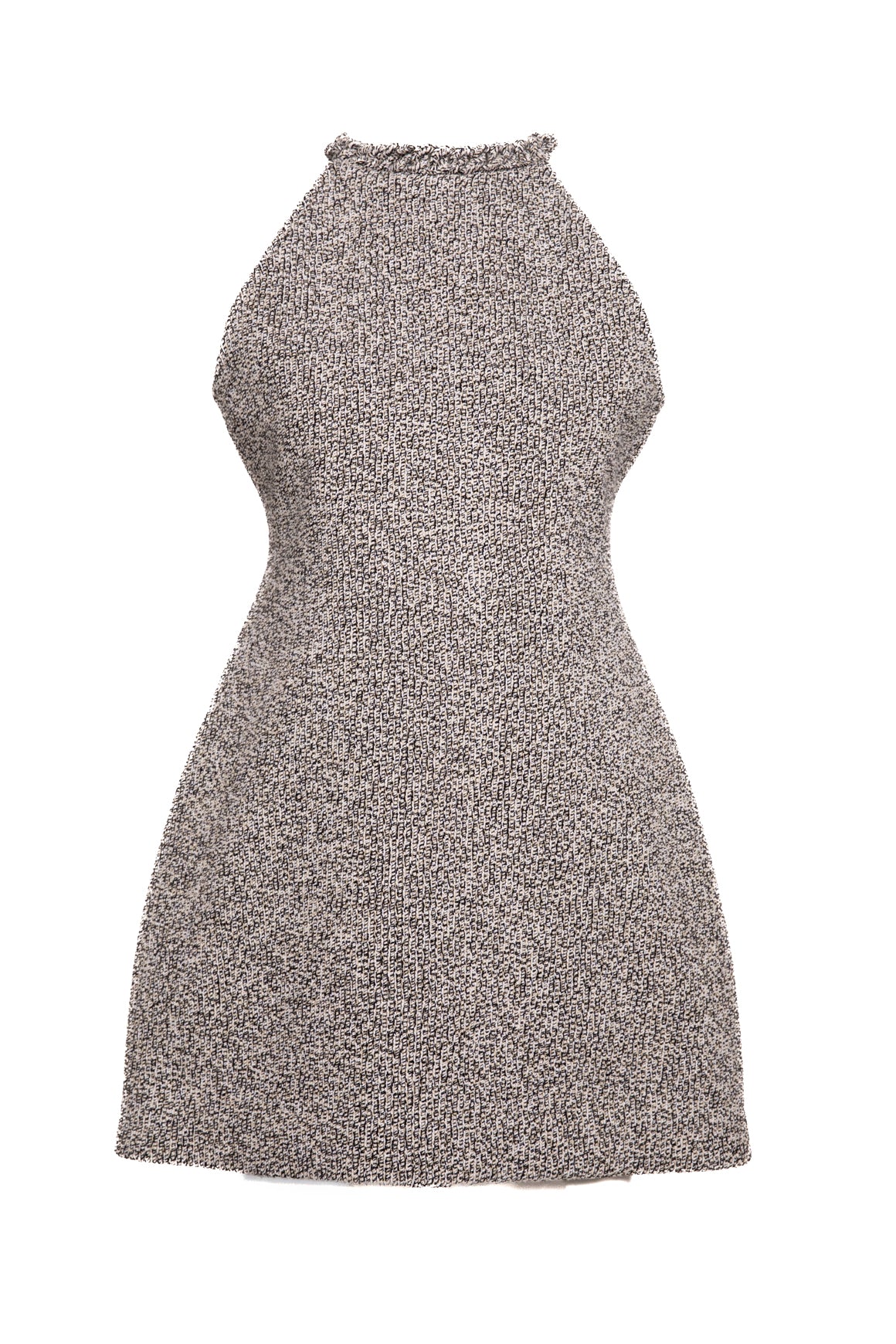 BOTTEGA VENETA Black & White Knit Mini Dress (Sz. L)