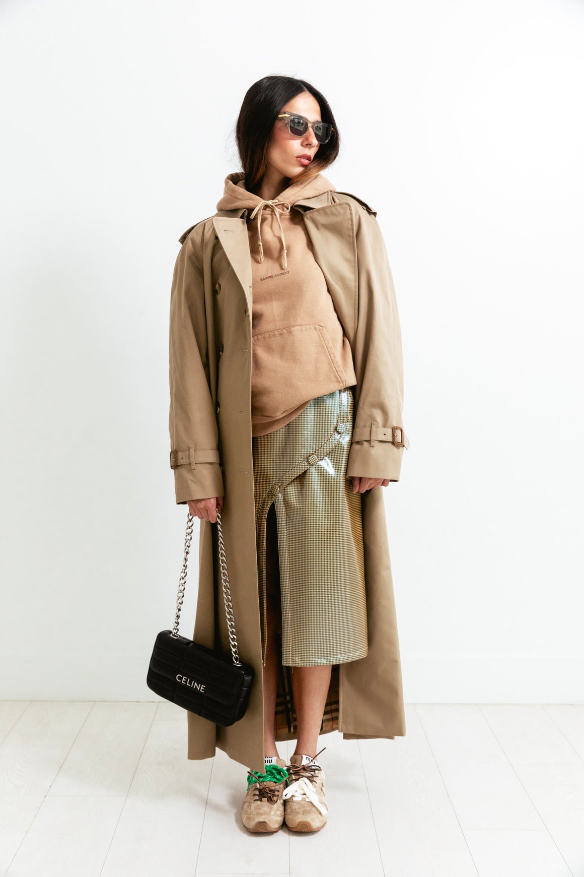 BURBERRY Kahki Belted Trench Jacket (Sz.12)